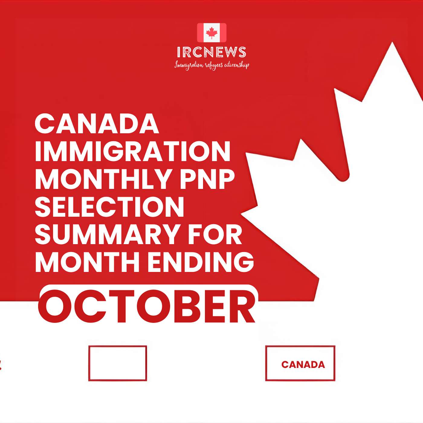 Canada Immigration Monthly PNP selection Summary for month ending October Canada Immigration Monthly PNP selection Summary for month ending October
