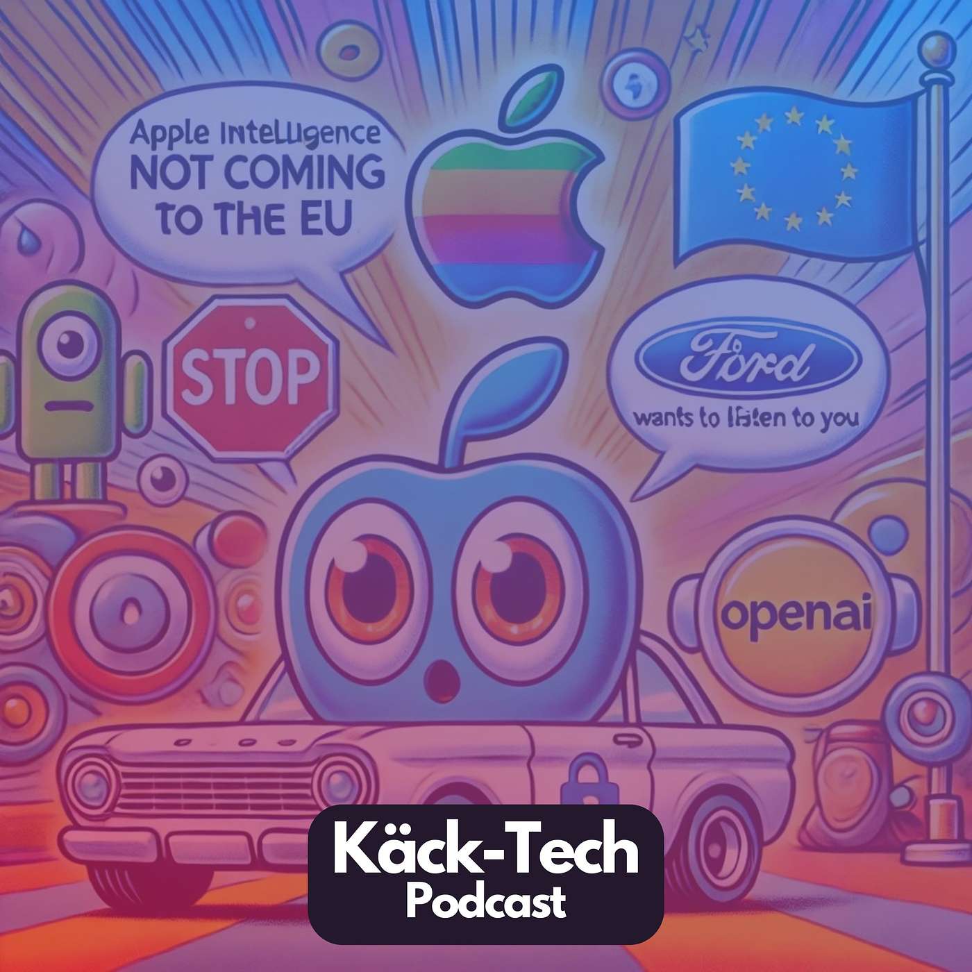 cover of episode Ford vill avlyssna dig, Apple Intelligence kommer inte till EU & OpenAI's nya Säkerhetslösning