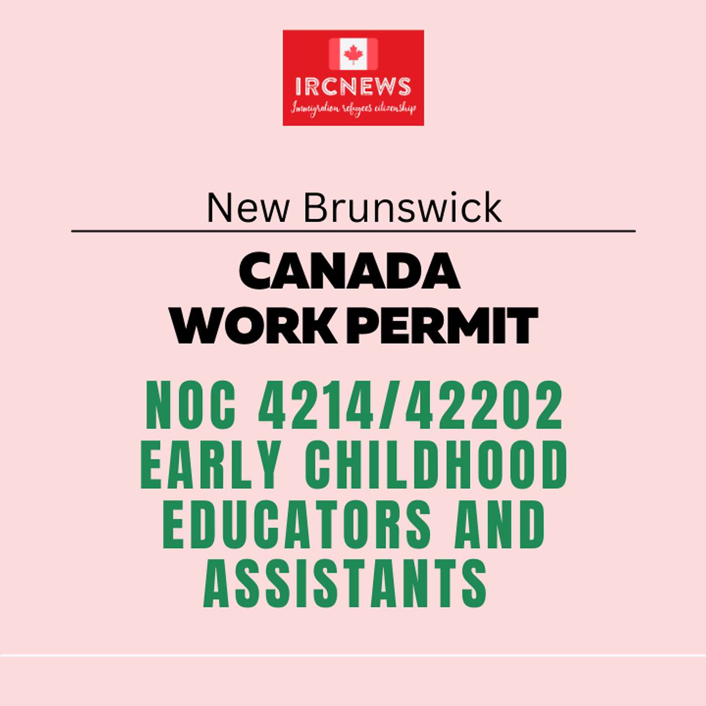 Canada Immigration New Brunswick NOC 4214/42202 Early childhood educators and assistants Work Permits episode artwork