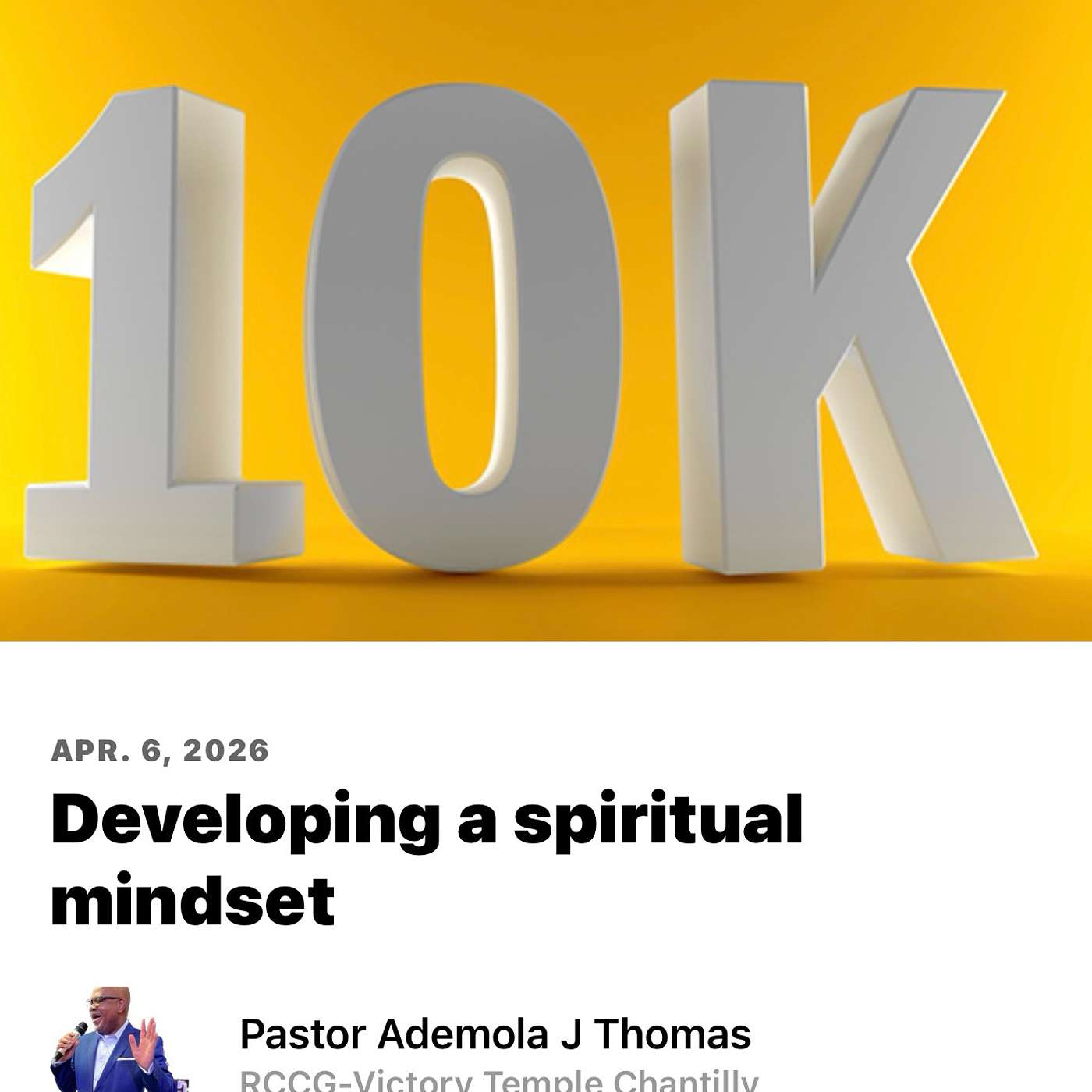 Developing Spiritual Mindset episode artwork