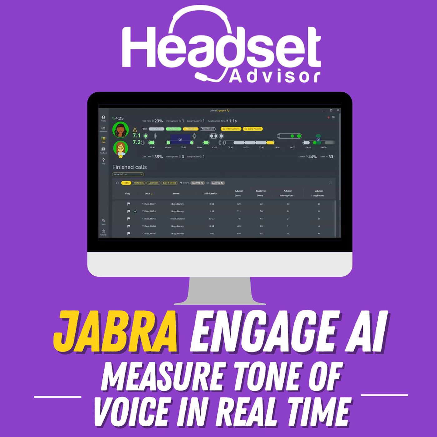 Jabra Engage Ai For Call Centers - Measure Tone Of Voice (& More) In Real Time