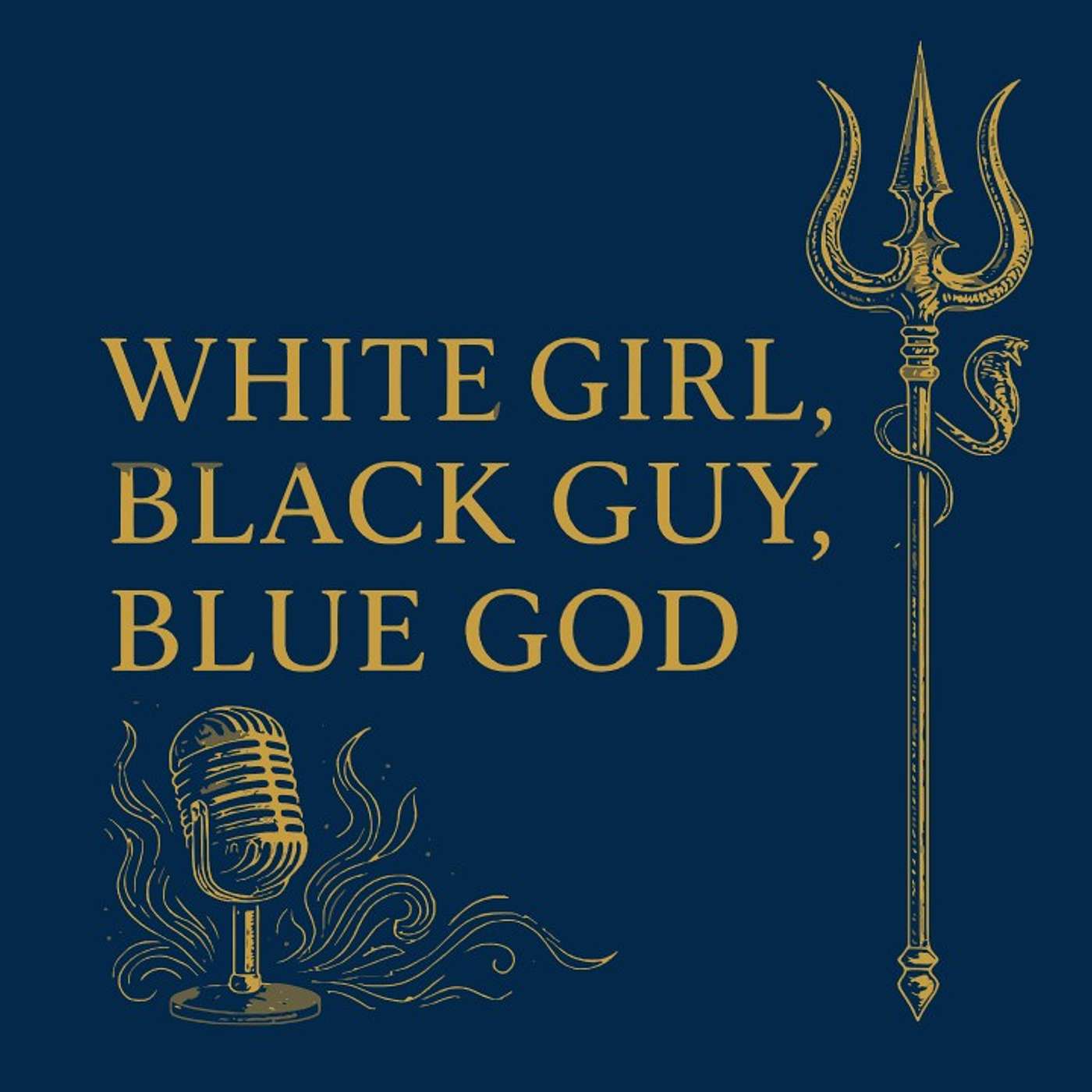 White girl, Black guy, Blue god cover art