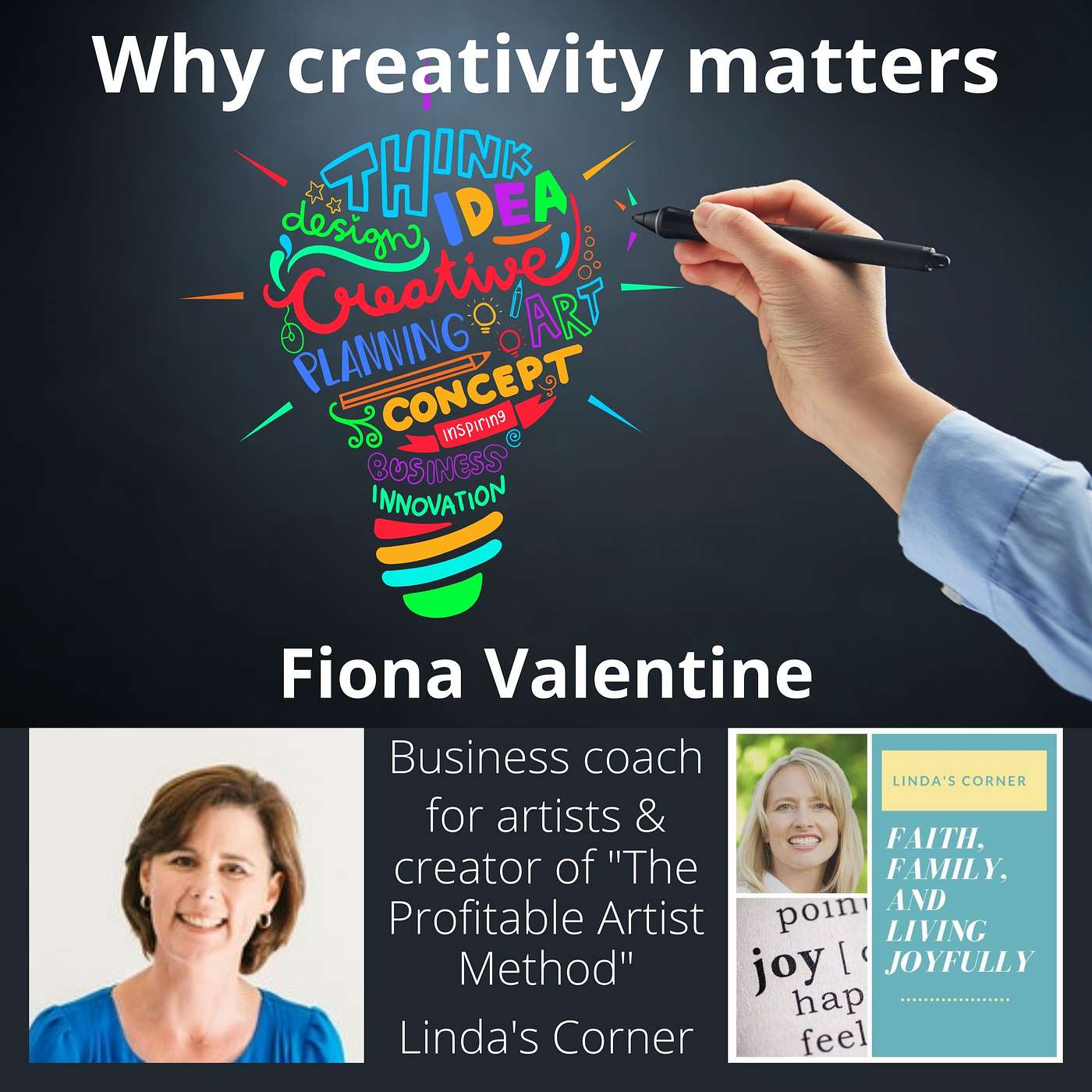 Linda's Corner - Why creativity matters with Fiona Valentine episode artwork
