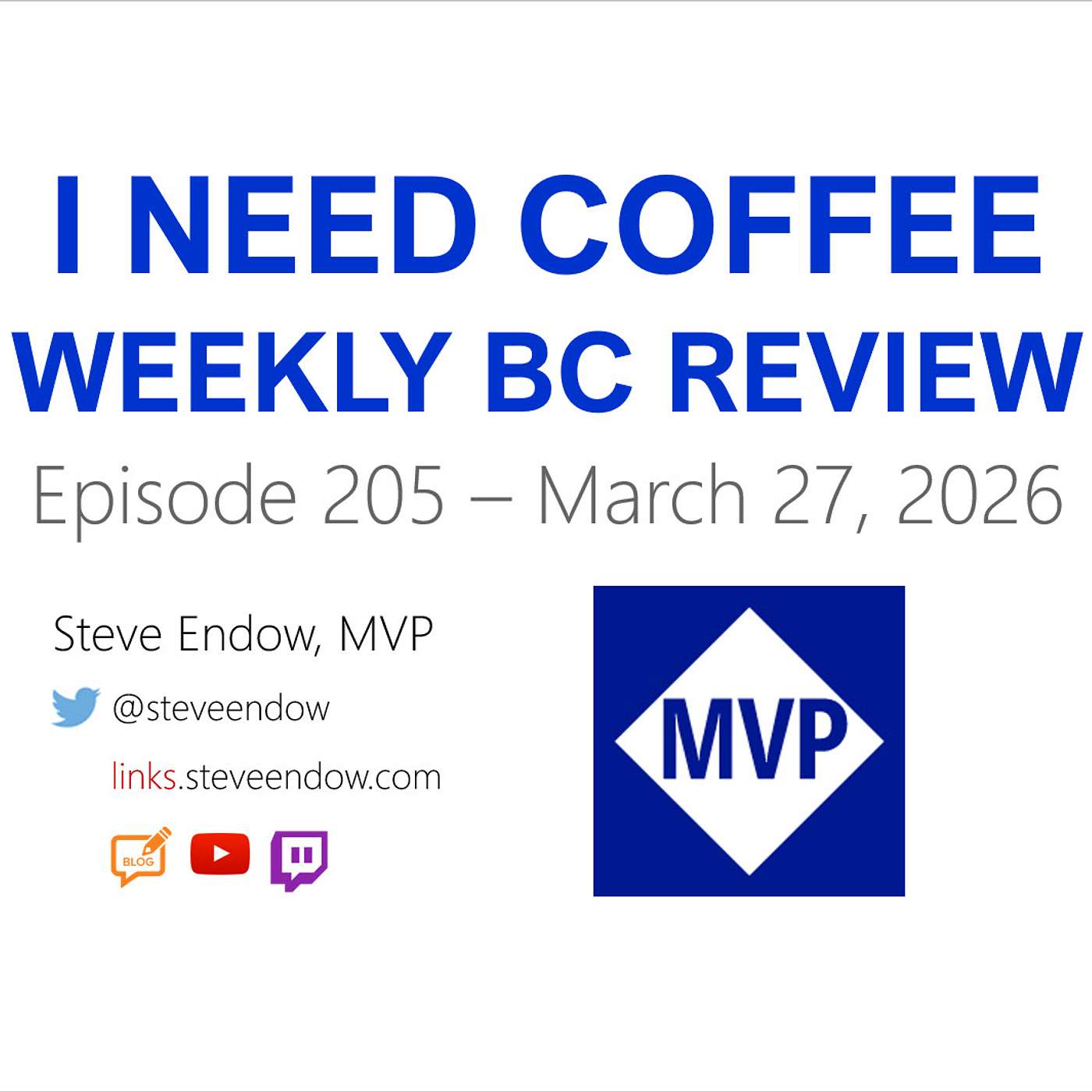 I Need Coffee - Episode 205 - BC Weekly Review! episode artwork