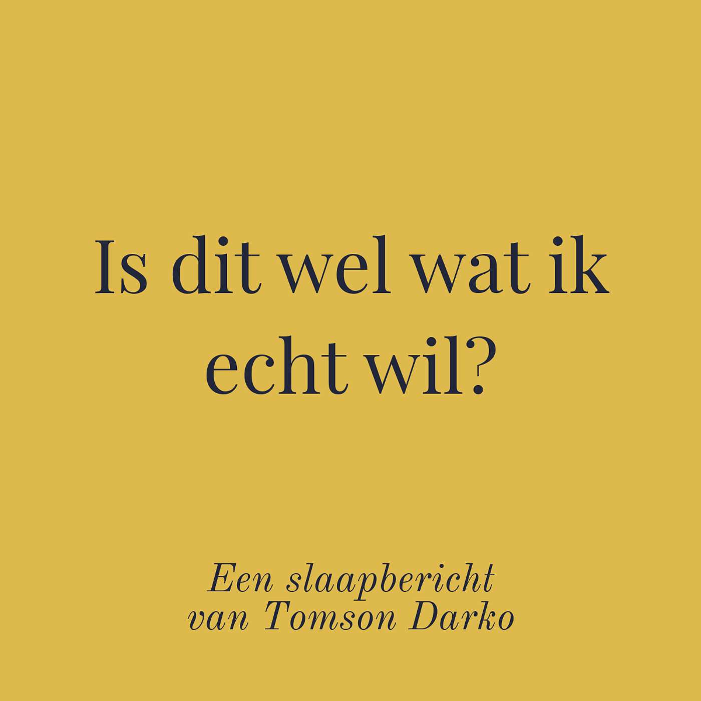 In slaap vallen met melancholie van Tomson Darko