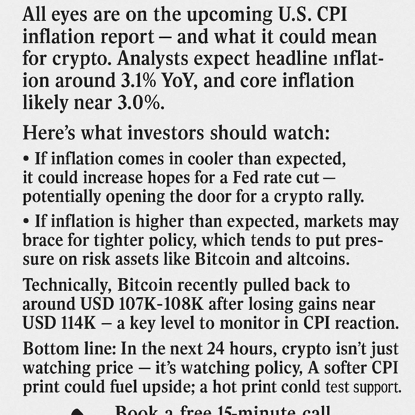 Markets Eye U.S. Inflation Data – What It Means for Crypto 💥