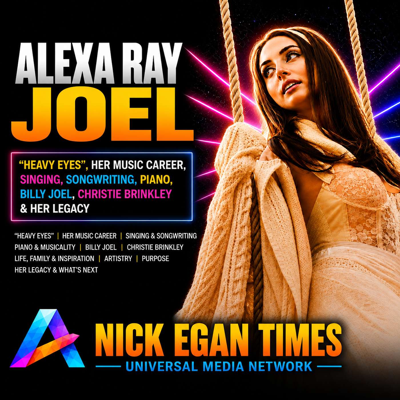 Alexa Ray Joel “Heavy Eyes”, Her Music Career, Singing, Songwriting, Piano, Billy Joel, Christie Brinkley & Her Legacy | Nick Egan Times episode artwork