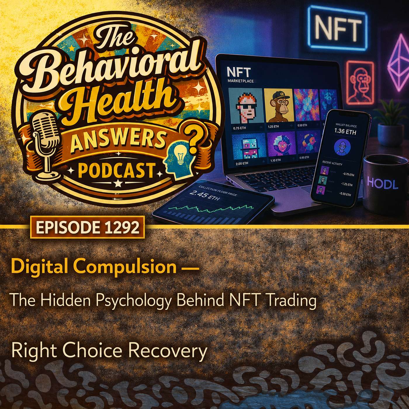 Episode 1292: Digital Compulsion - The Hidden Psychology Behind NFT Trading | Right Choice Recovery episode artwork