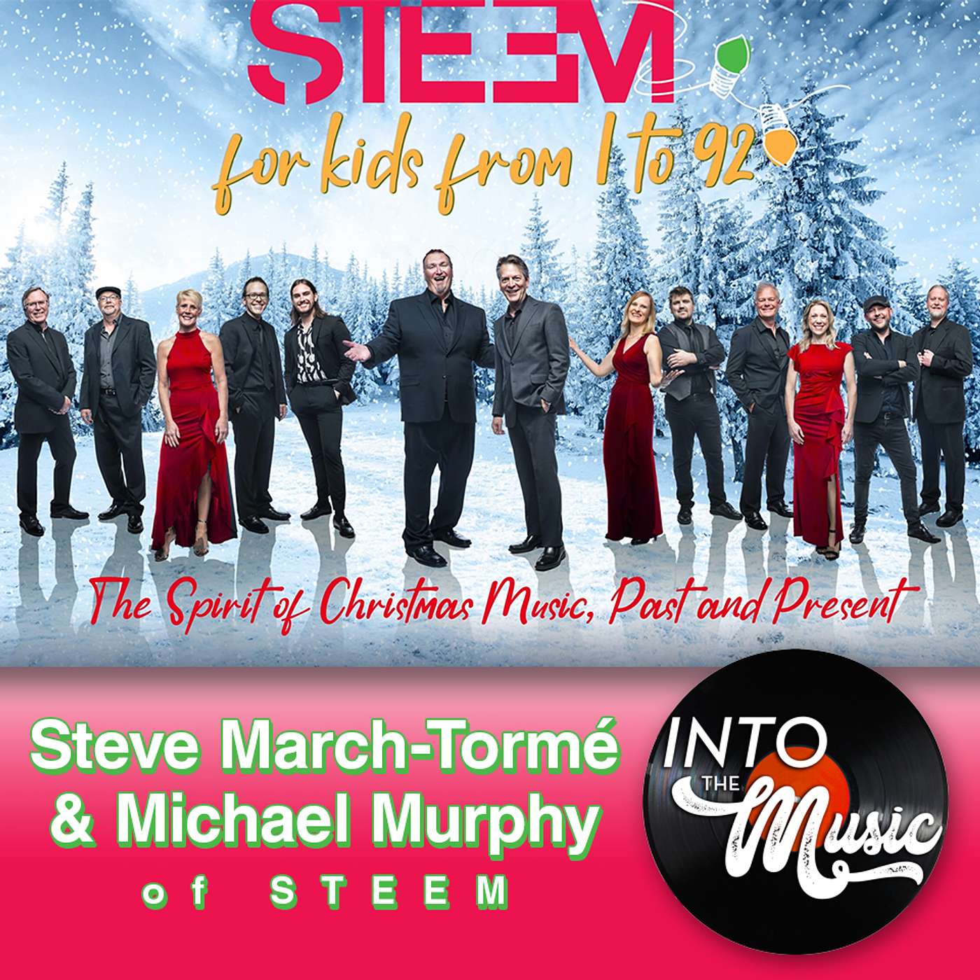 STEVE MARCH-TORMÉ & MICHAEL MURPHY give up the details of STEEM's "For Kids From 1 To 92" Christmas tour episode artwork