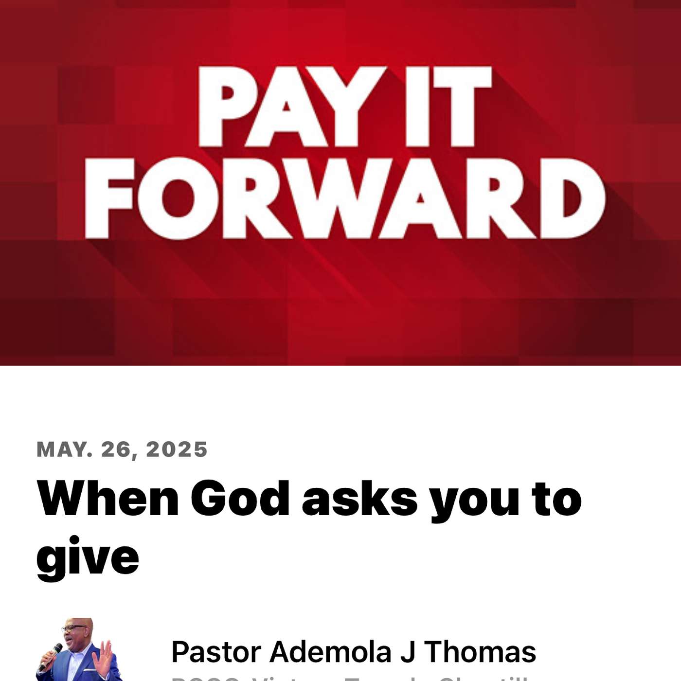 When God Asked You To Give. episode artwork