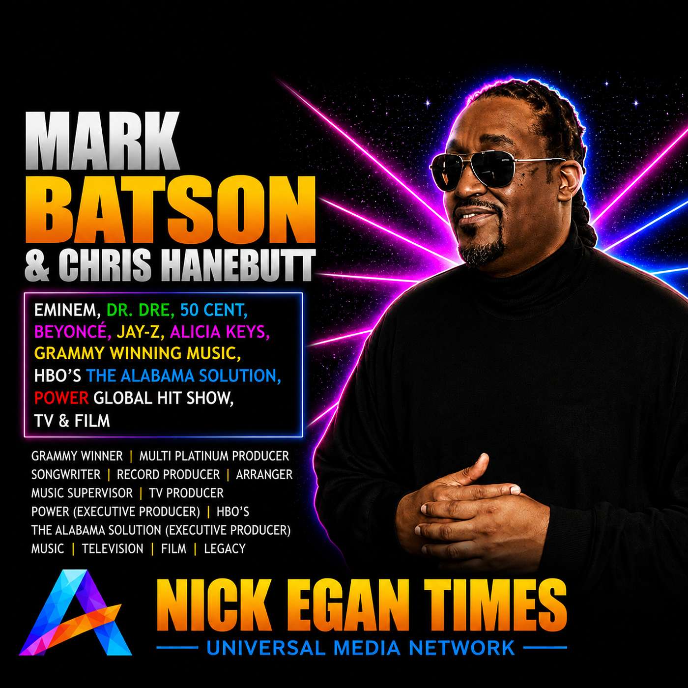 Mark Batson & Chris Hanebutt Eminem, Dr. Dre, 50 Cent, Beyoncé, Jay-Z, Alicia Keys, Grammy Winning Music, HBO’s The Alabama Solution, Power Global Hit Show, TV & Film | Nick Egan Times episode artwork