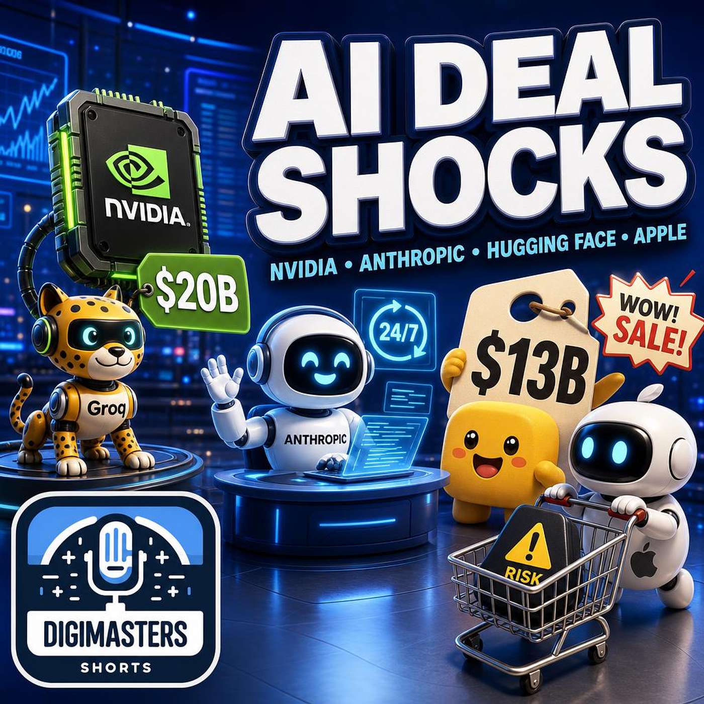 Nvidia’s $20B Groq Gamble, Anthropic’s Always-On AI Workers, Hugging Face’s $13B Sale Shock, Apple’s Risky Shopping Bot episode artwork