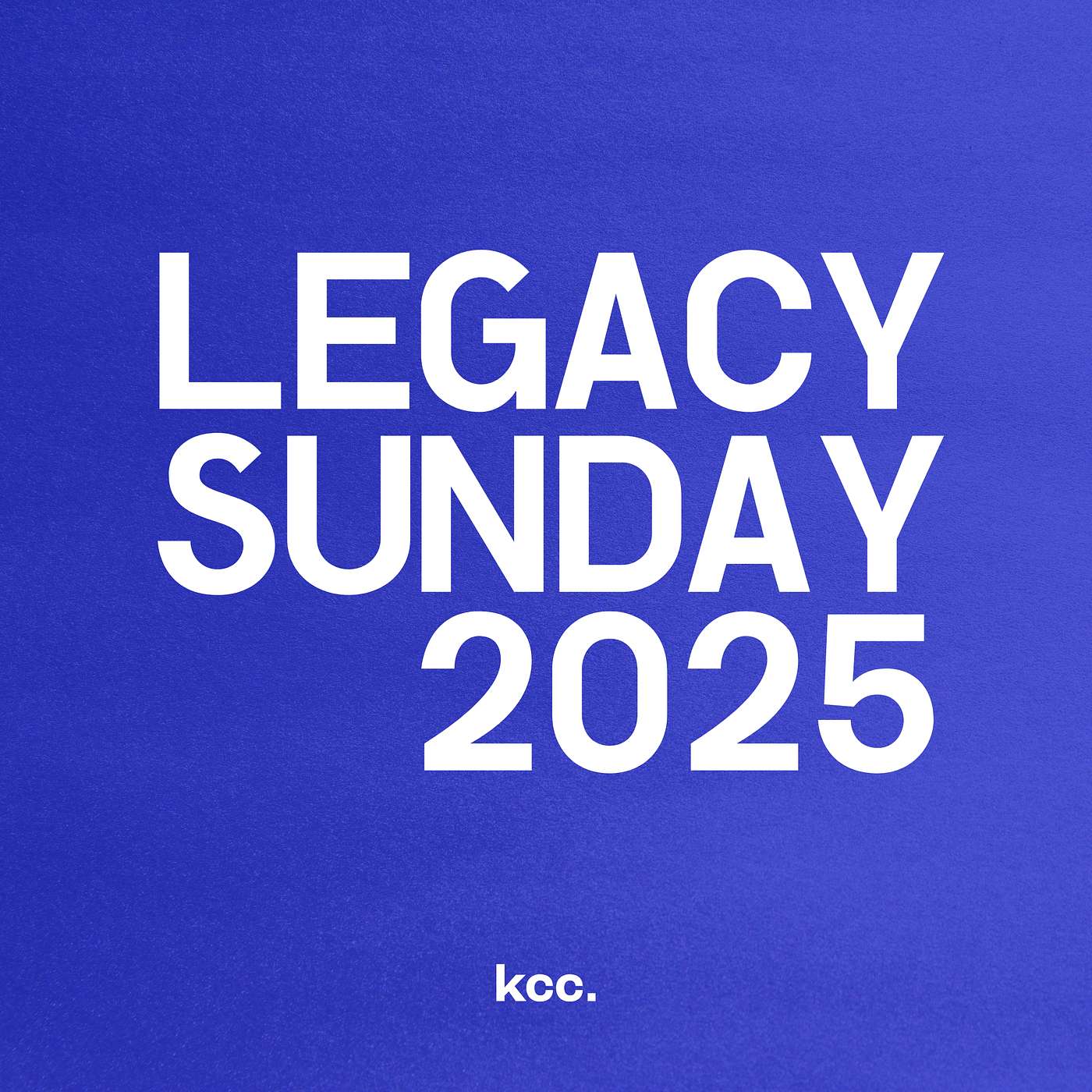 Ps Fred Porter - Legacy Sunday Ps Fred Porter - Legacy Sunday