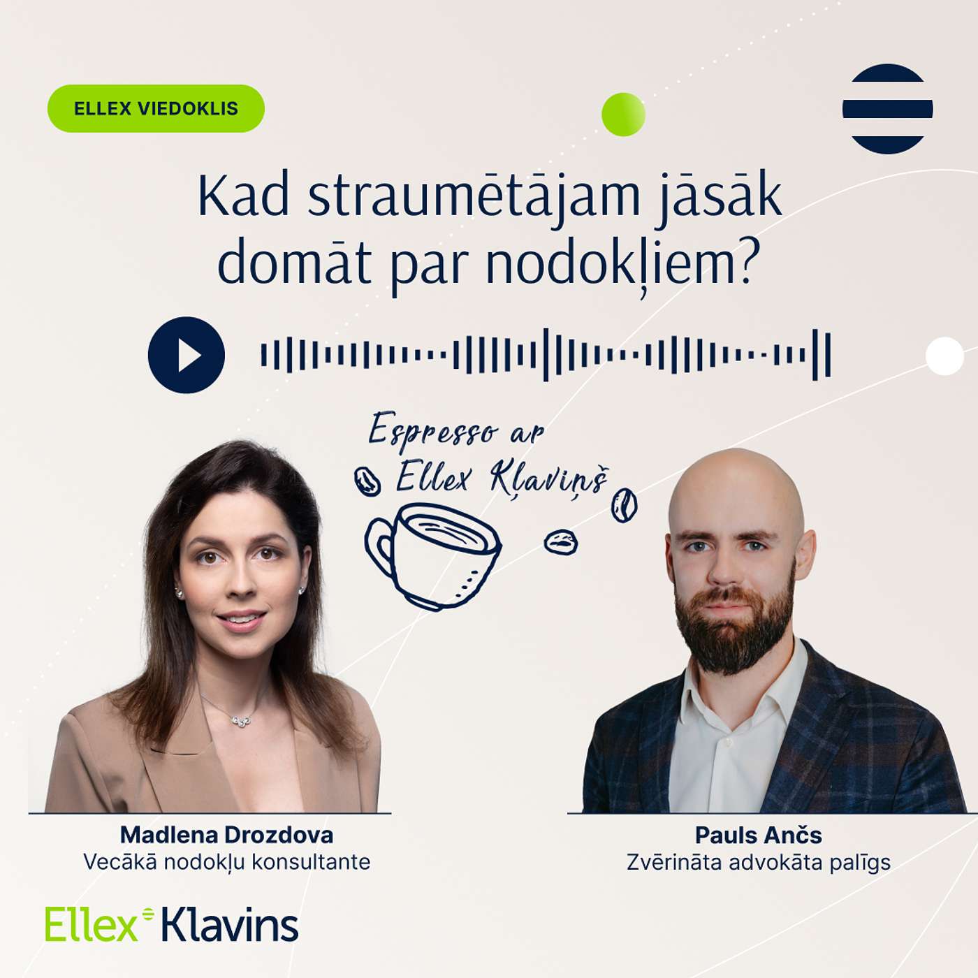 Espresso ar Ellex Klavins