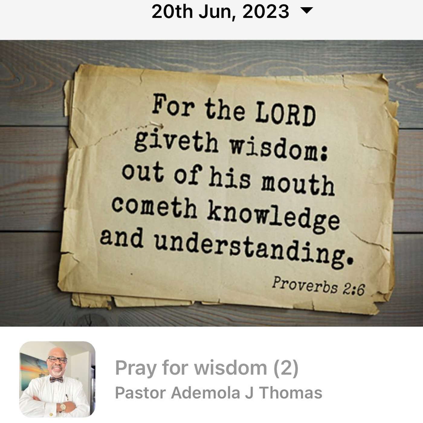 Pray for wisdom (2) episode artwork