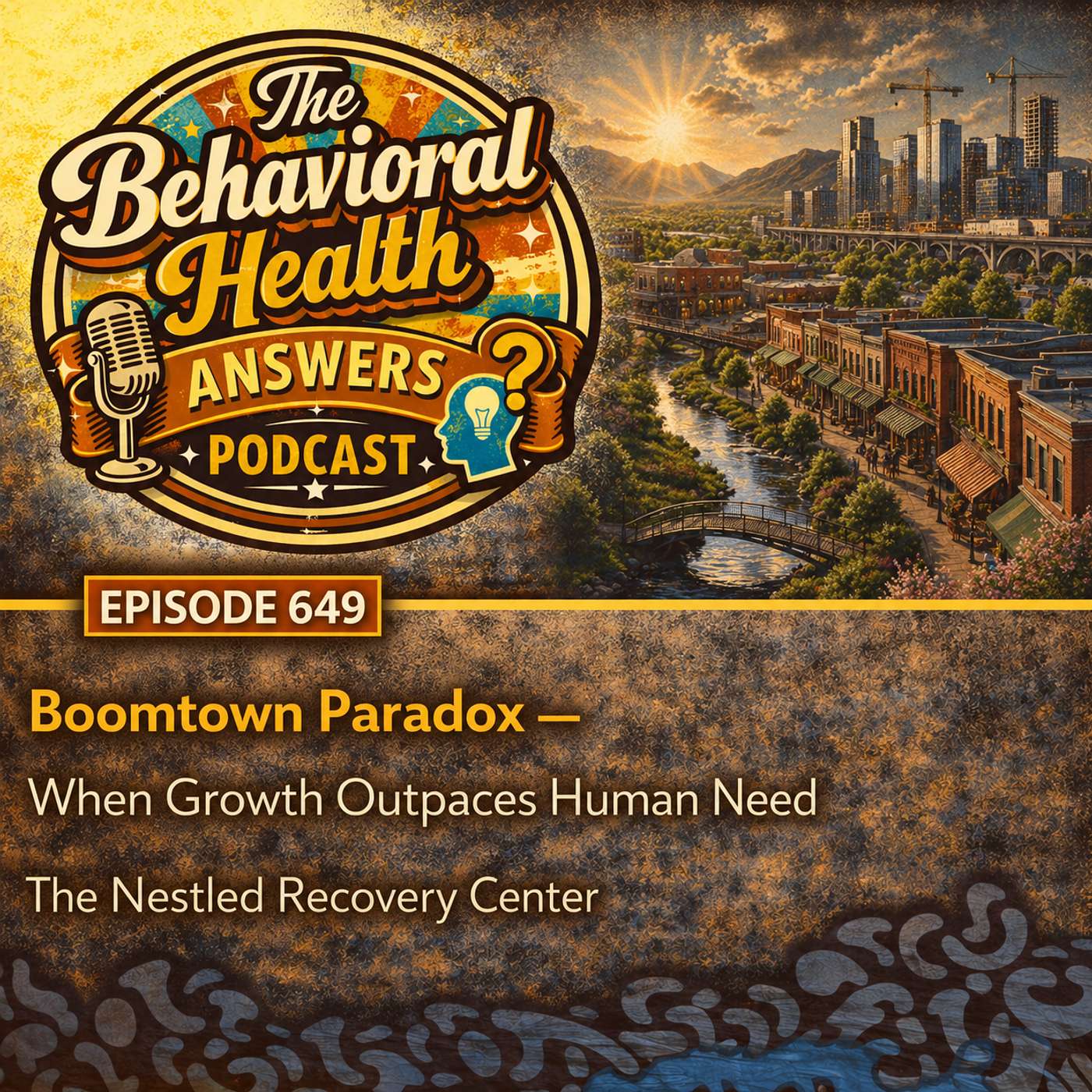 Episode 649: Boomtown Paradox - When Growth Outpaces Human Need | The Nestled Recovery Center episode artwork