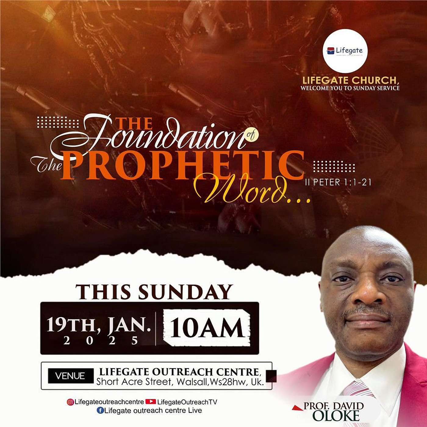 Foundation of the Prophetic Word - Lifegate Church - 19.1.25 episode artwork