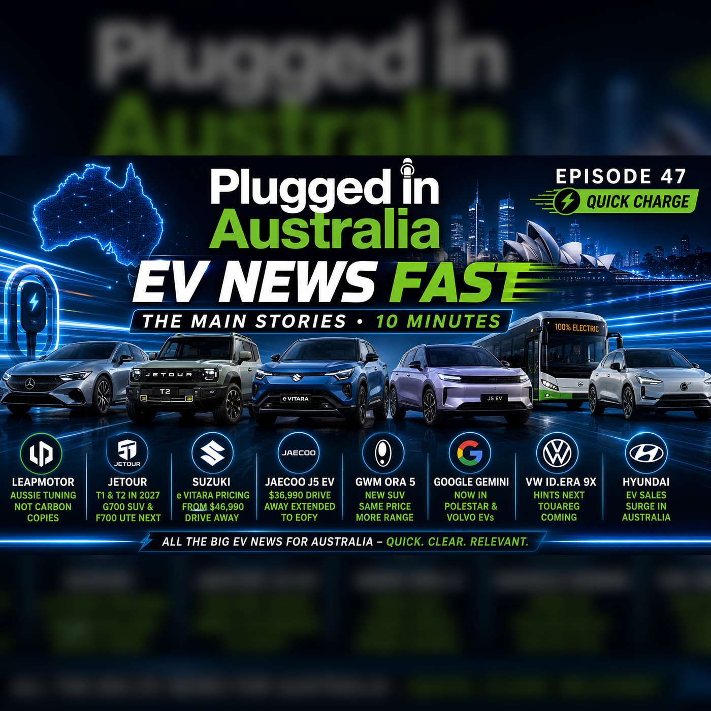 Quick Charge: : Leapmotor Local Tuning, Jetour PHEV Ute War, Suzuki e Vitara Pricing and Hyundai EV Sales Surge | episode artwork