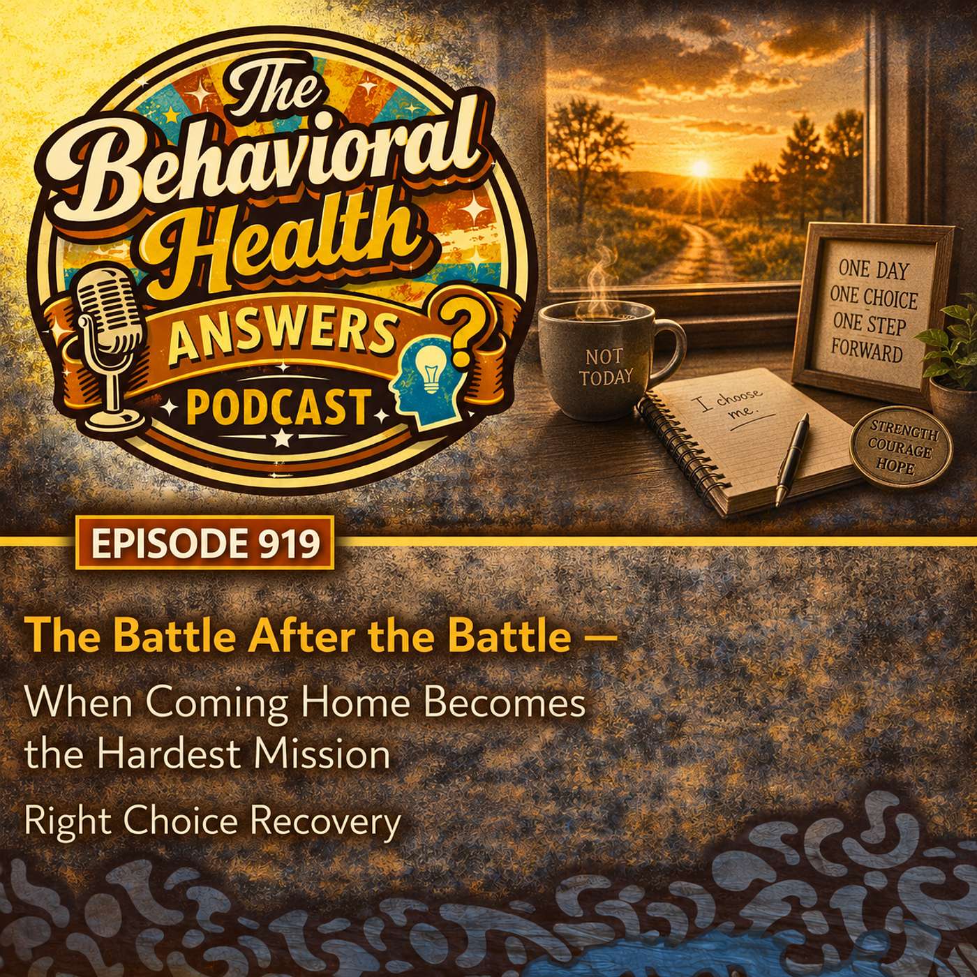Episode 919: The Battle After the Battle - When Coming Home Becomes the Hardest Mission | Right Choice Recovery episode artwork