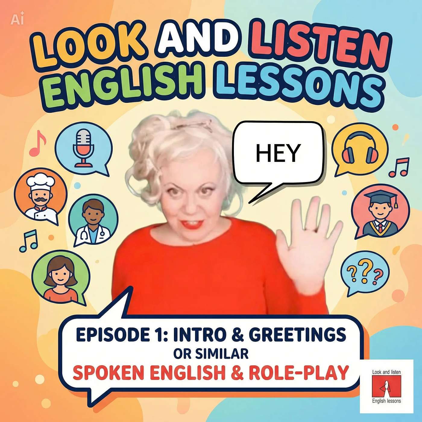 Look and Listen English Lessons | English conversation practice Podcast with Sharon Faye