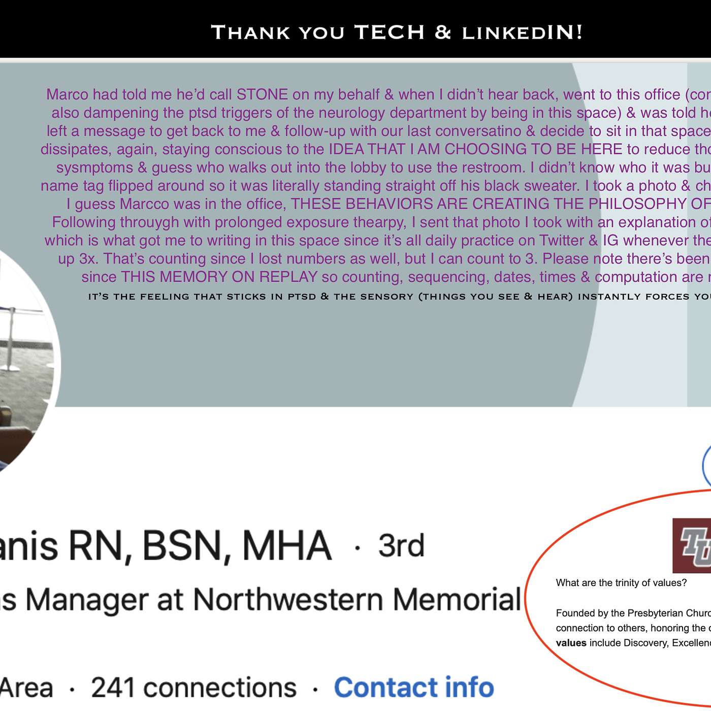 RECOGNIZE without VISUAL/VIDEO/iMOVIE connecting to VISUAL (sensory) triggers & THREATS using tech (an origin!), podcasting just voice is EASY.