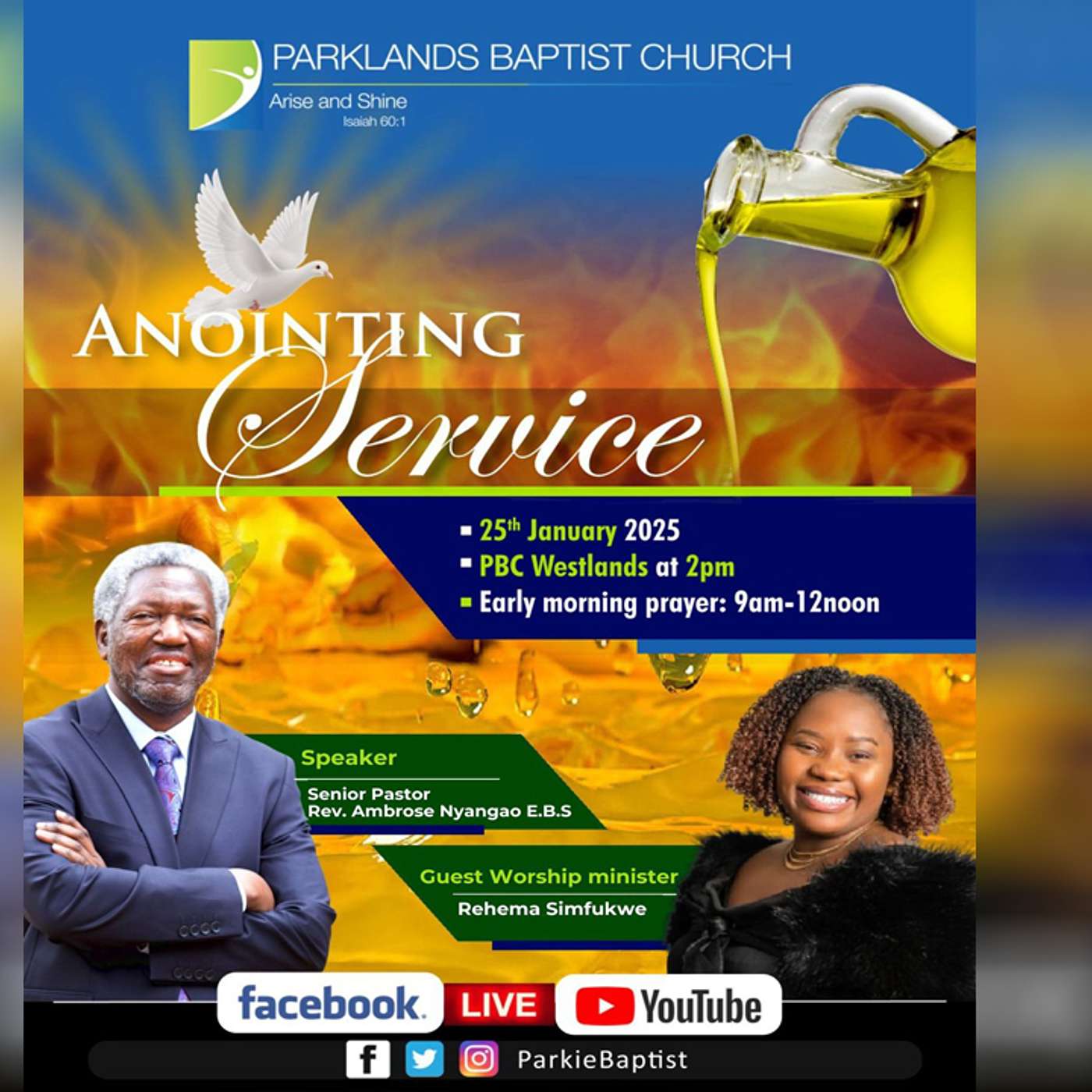 25th January 2025; Welcome to our Anointing Service - Impartation Of Uncommon Vision episode artwork