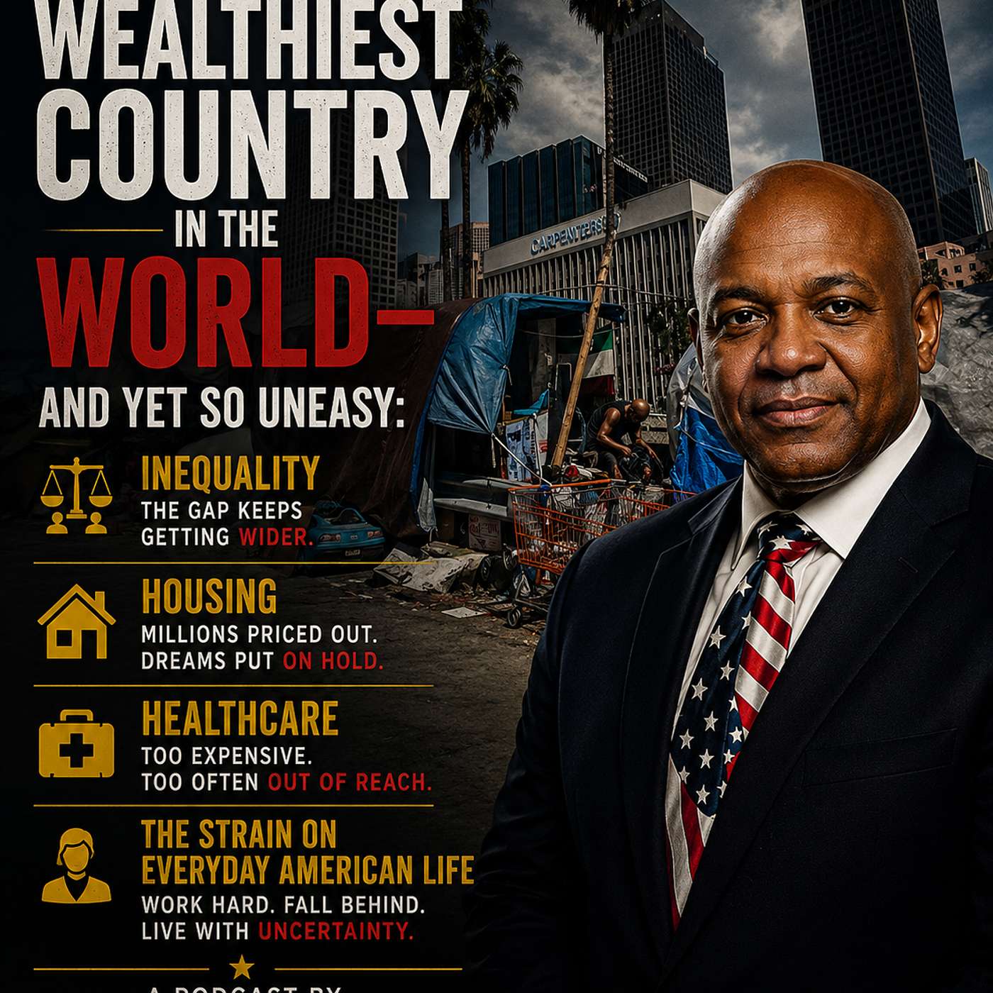 The Wealthiest Country in the World — And Yet So Uneasy: Inequality, Housing, Healthcare, and the Strain on Everyday American Life episode artwork