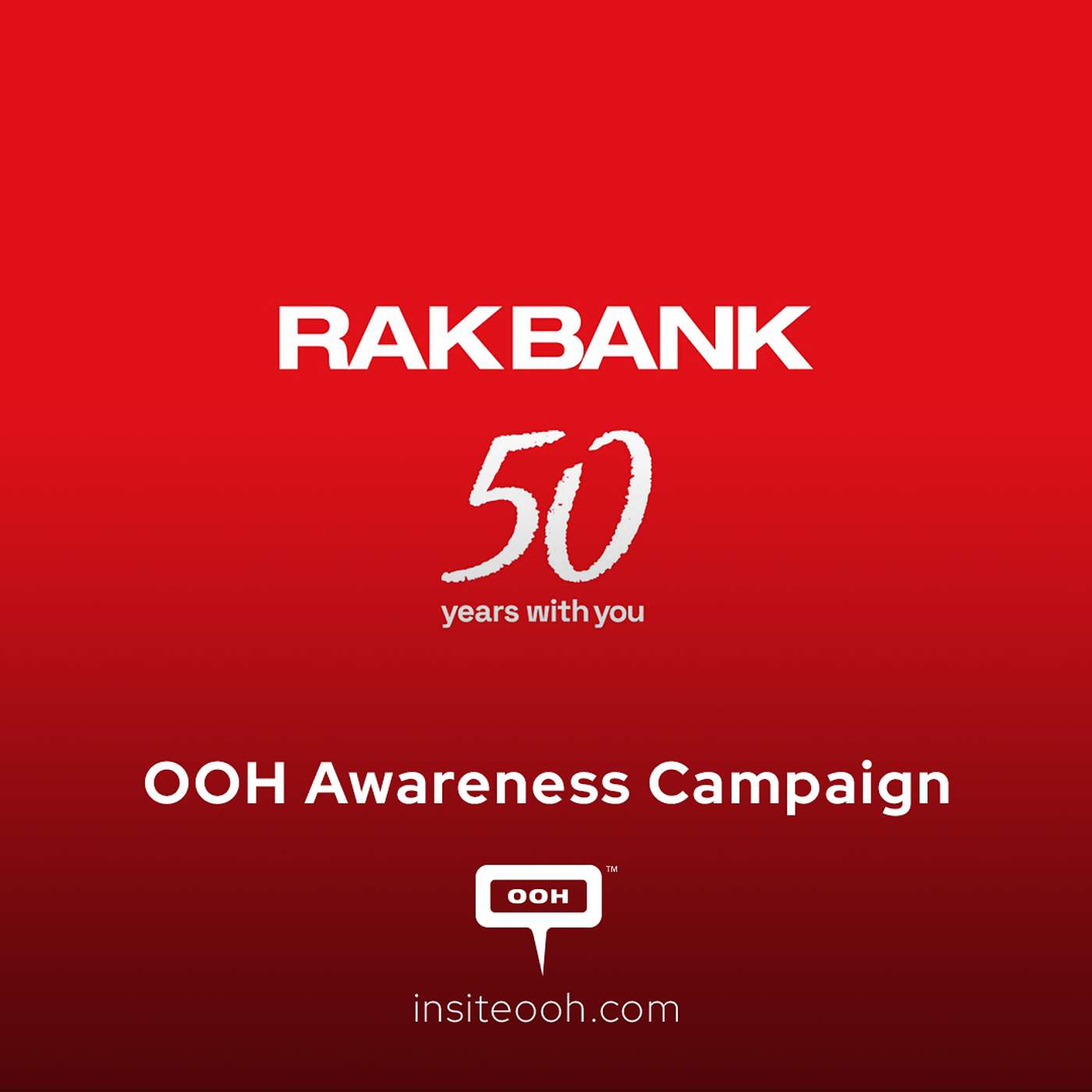 RAKBANK Celebrates 50 Years With a Landmark Die-Cut OOH Statement Across the UAE