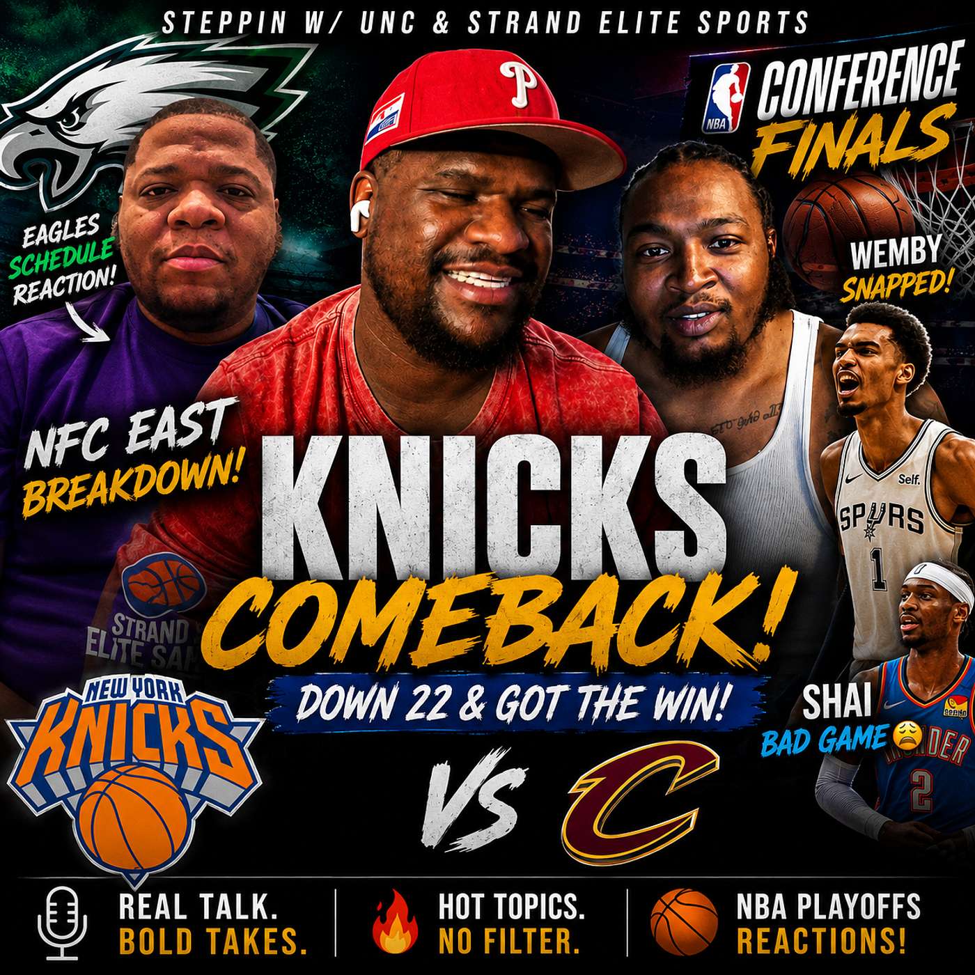 Knicks STUN Cavs 😳🏀 | Eagles Schedule Talk & NBA Reactions episode artwork