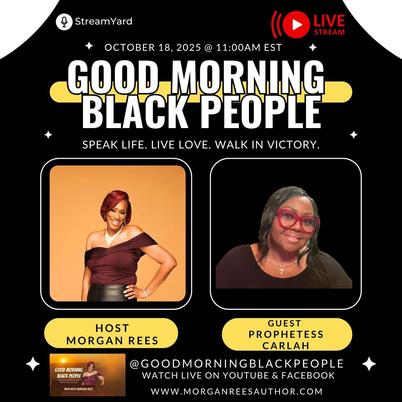 Restoring Prophetic Power with Prophetess Carlah on Good Morning Black People