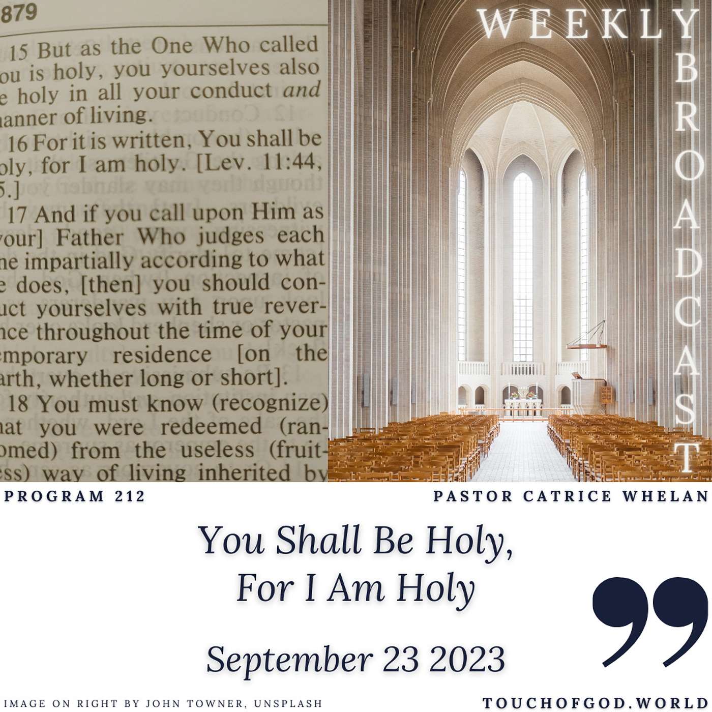 You Shall Be Holy, For I Am Holy (212) - September 23 2023 episode artwork