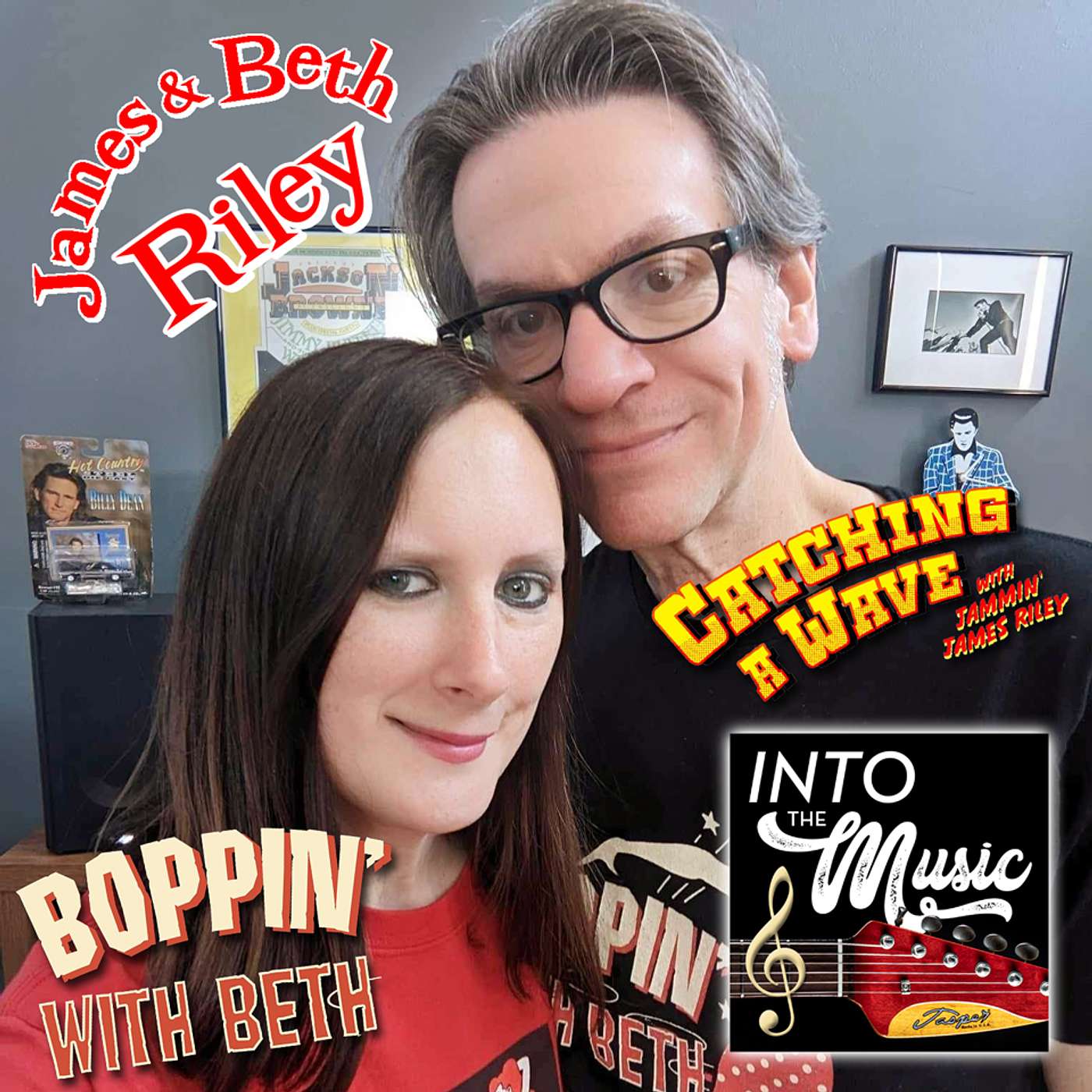 JAMES & BETH RILEY will have you boppin' and catching a wave with their radio shows episode artwork