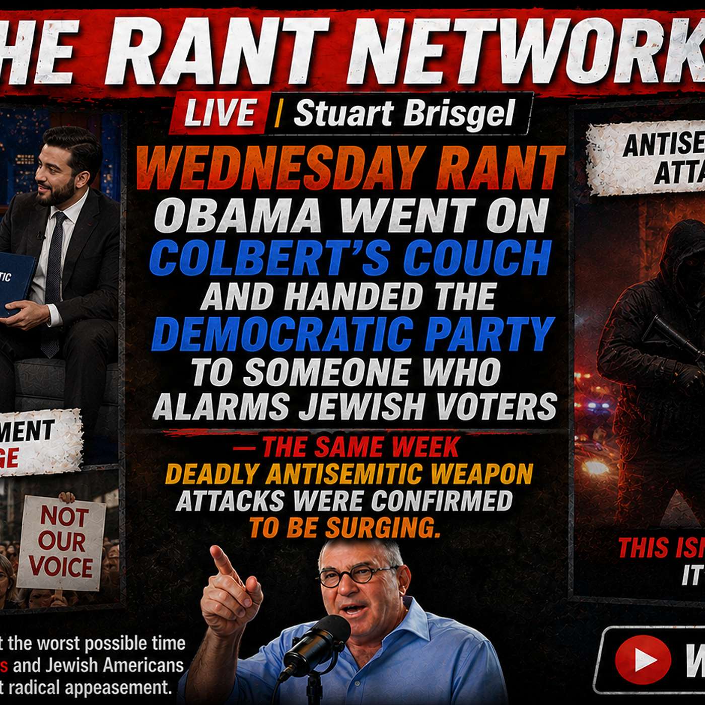Obama went on Colbert's couch and handed the Democratic Party to someone who alarms Jewish voters episode artwork