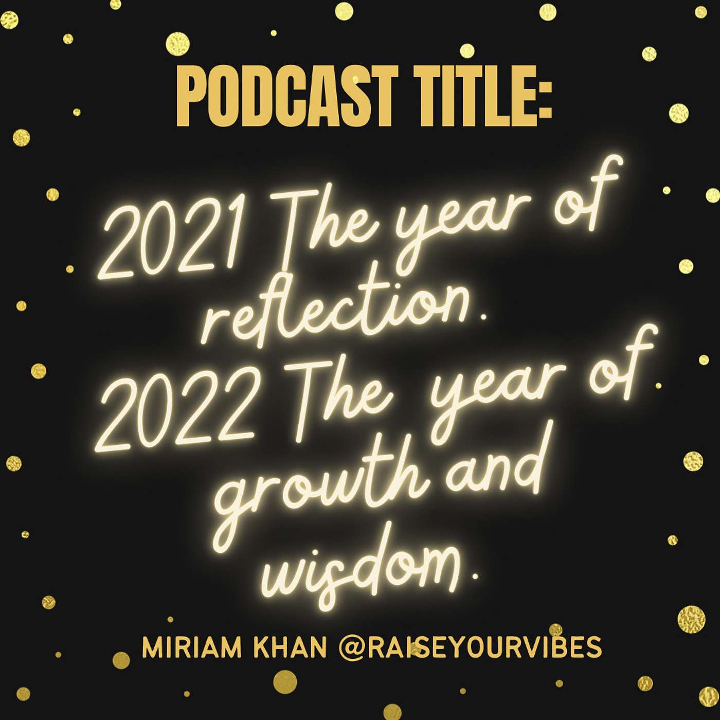 Podcast Title: 2021 The year of reflection. 2022 The year of growth and wisdom. episode artwork