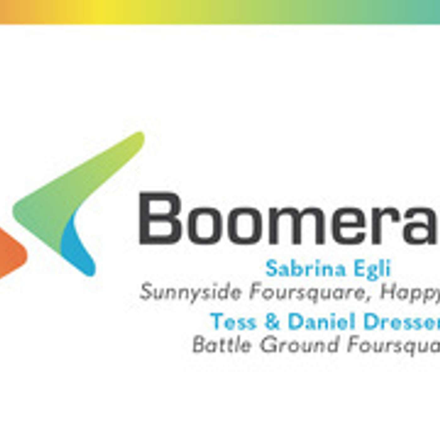 Boomerang: Sabrina Egli, Tess & Daniel Dresser episode artwork
