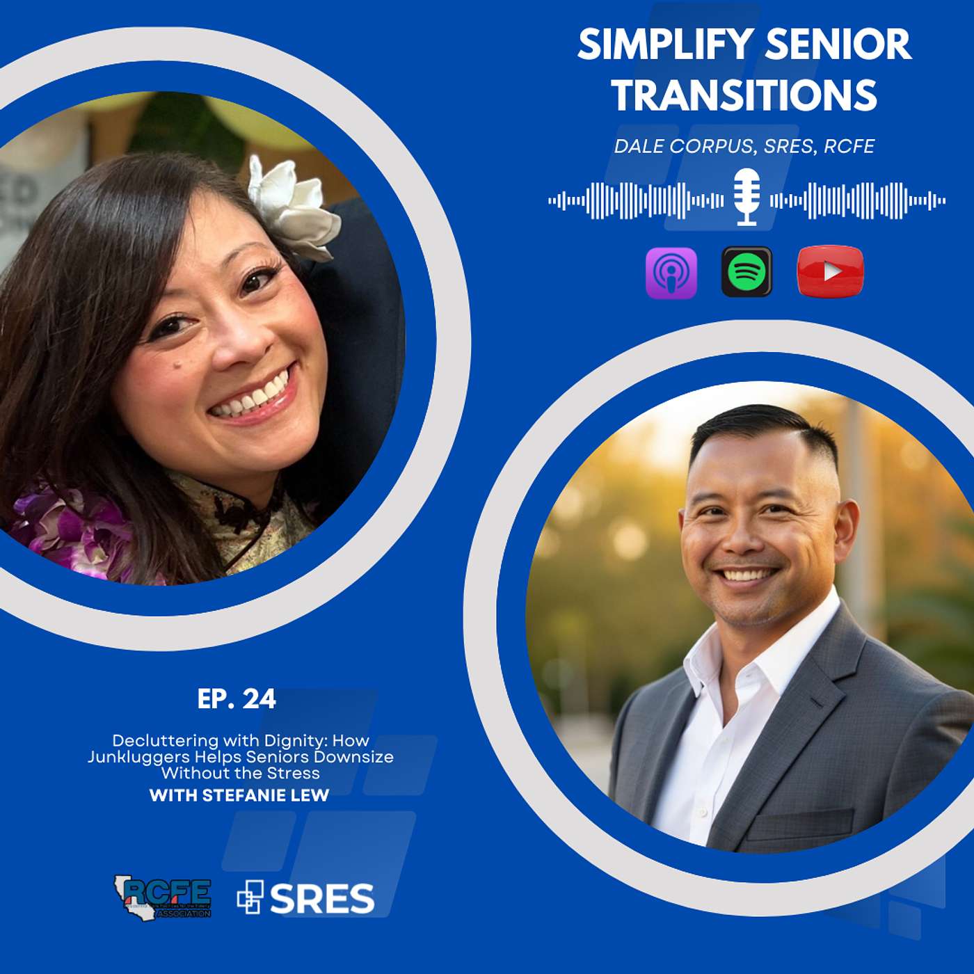 EP24 - Decluttering with Dignity: How Stefanie Lew & Junkluggers Help Seniors Downsize Without the Stress episode artwork