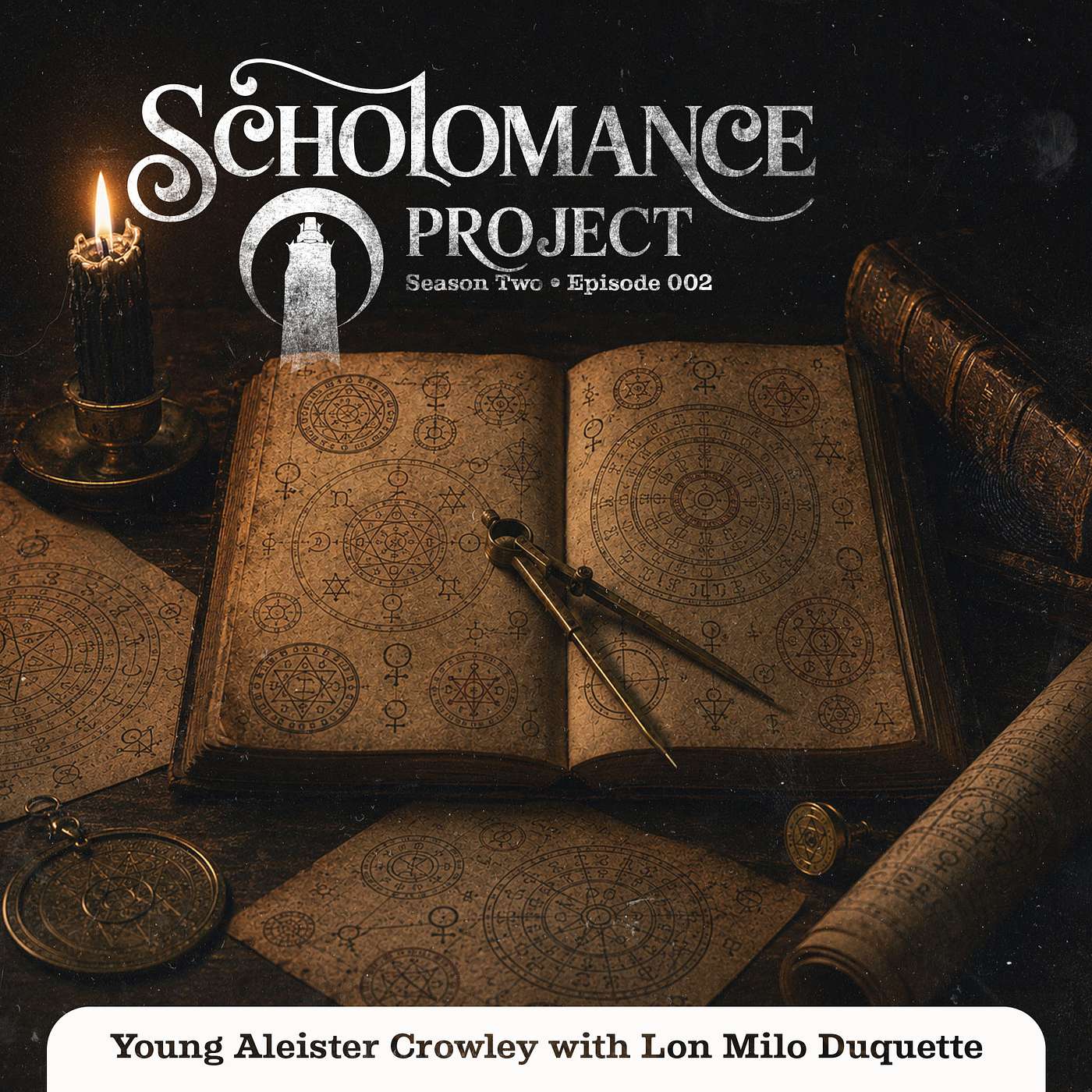 Young Aleister Crowley with Lon Milo Duquette episode artwork