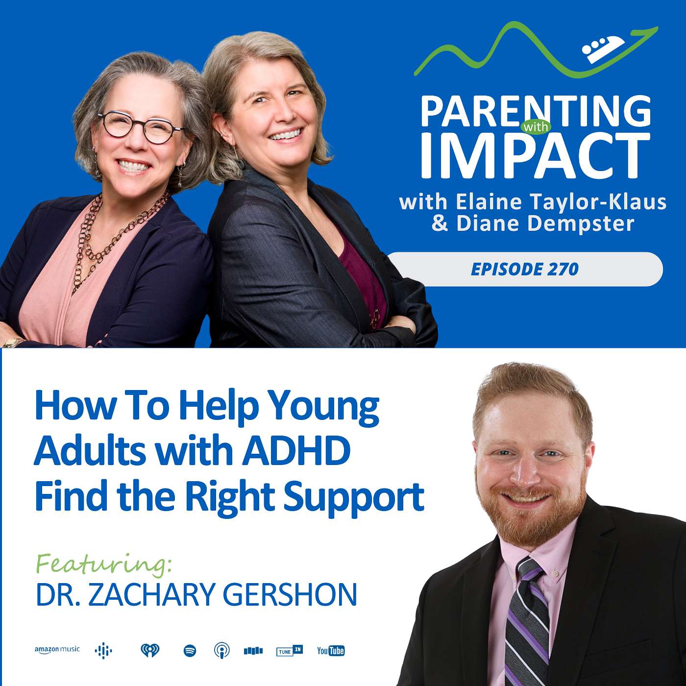 EP270: How To Help Young Adults with ADHD Find the Right Support with Dr. Zachary Gershon episode artwork
