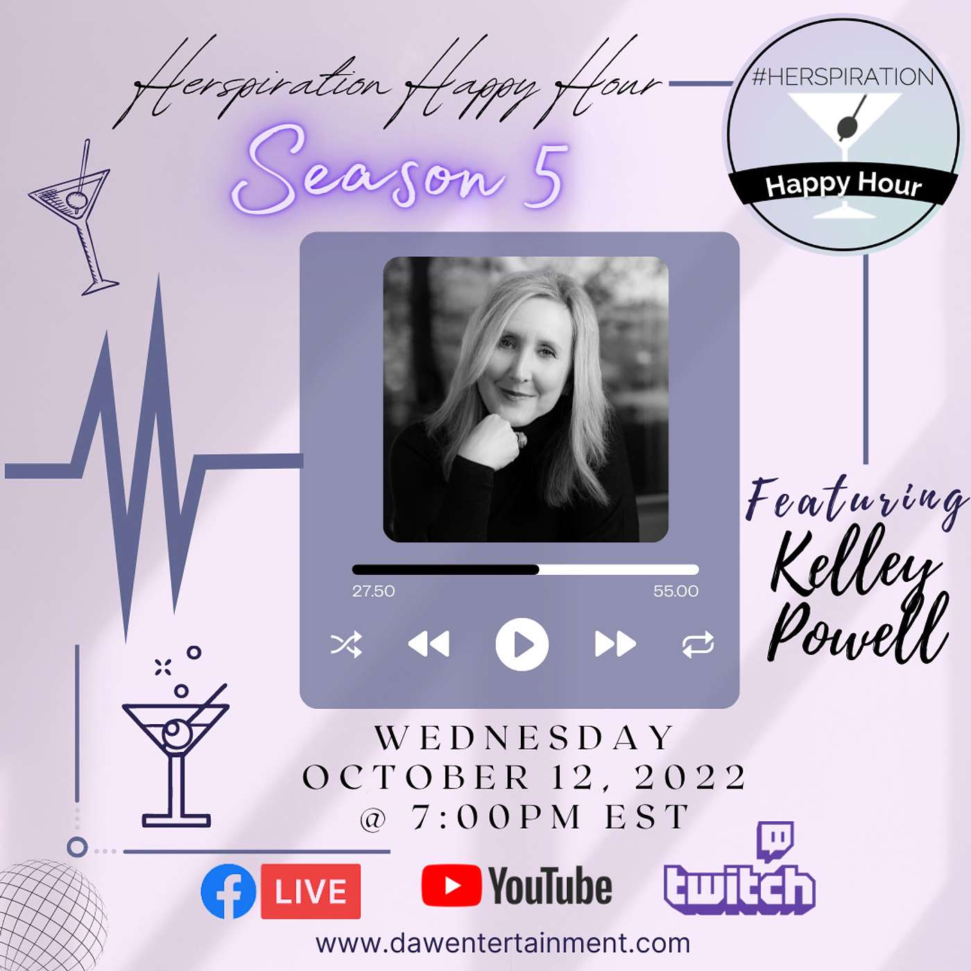 Herspiration Happy Hour, Season 5, Eps 31: Courage to Lose Sight of Shore w/ Kelley Powell episode artwork