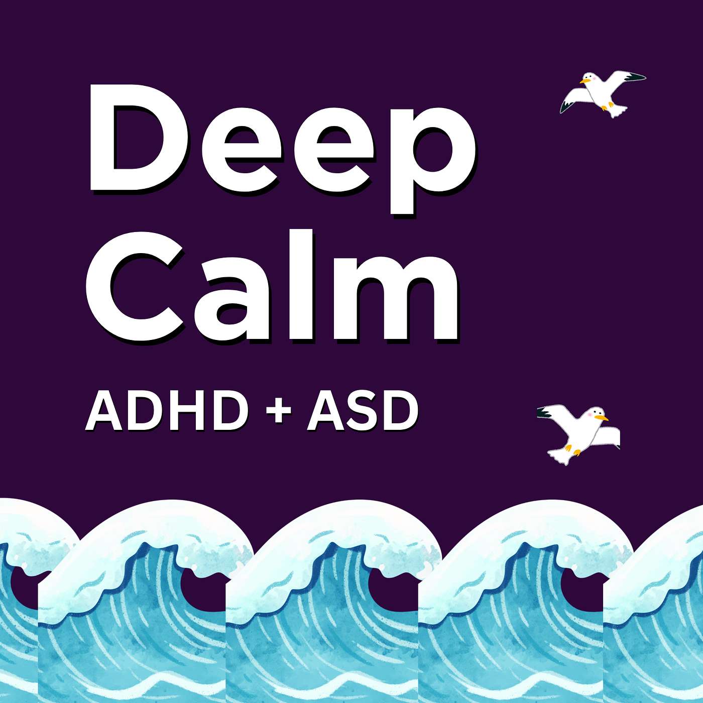 ADHD FOCUS + SLEEP - Crashing Waves Ocean Sound 1Hr LOOP for Deep Calm, Study & Relaxation