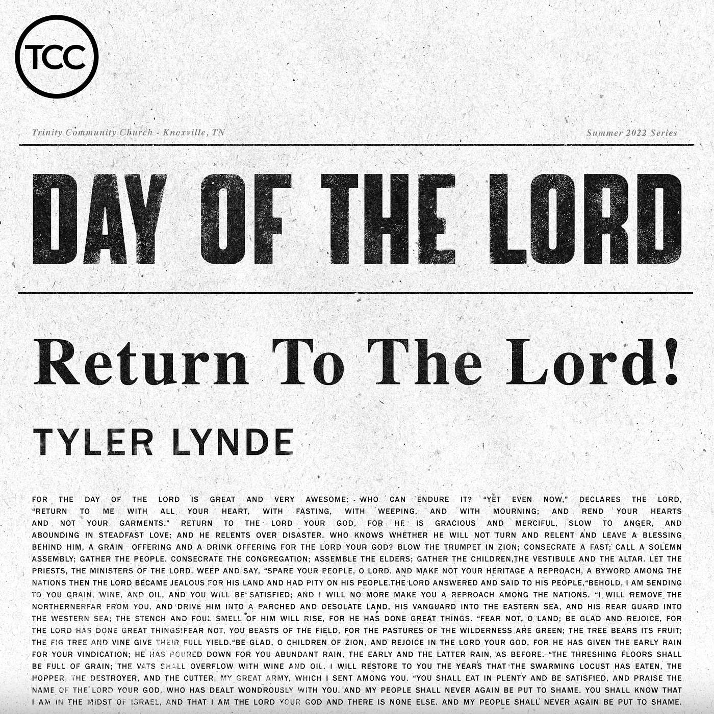 Day Of The Lord - Return to the Lord!