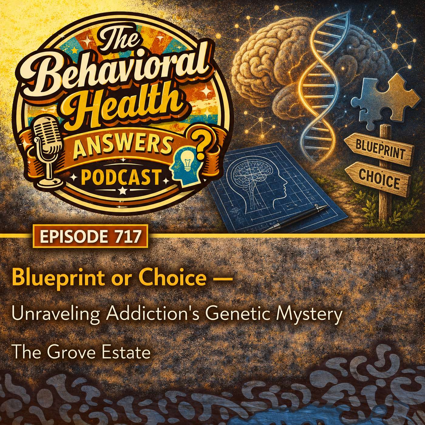 Episode 717: Blueprint or Choice - Unraveling Addiction's Genetic Mystery | The Grove Estate episode artwork