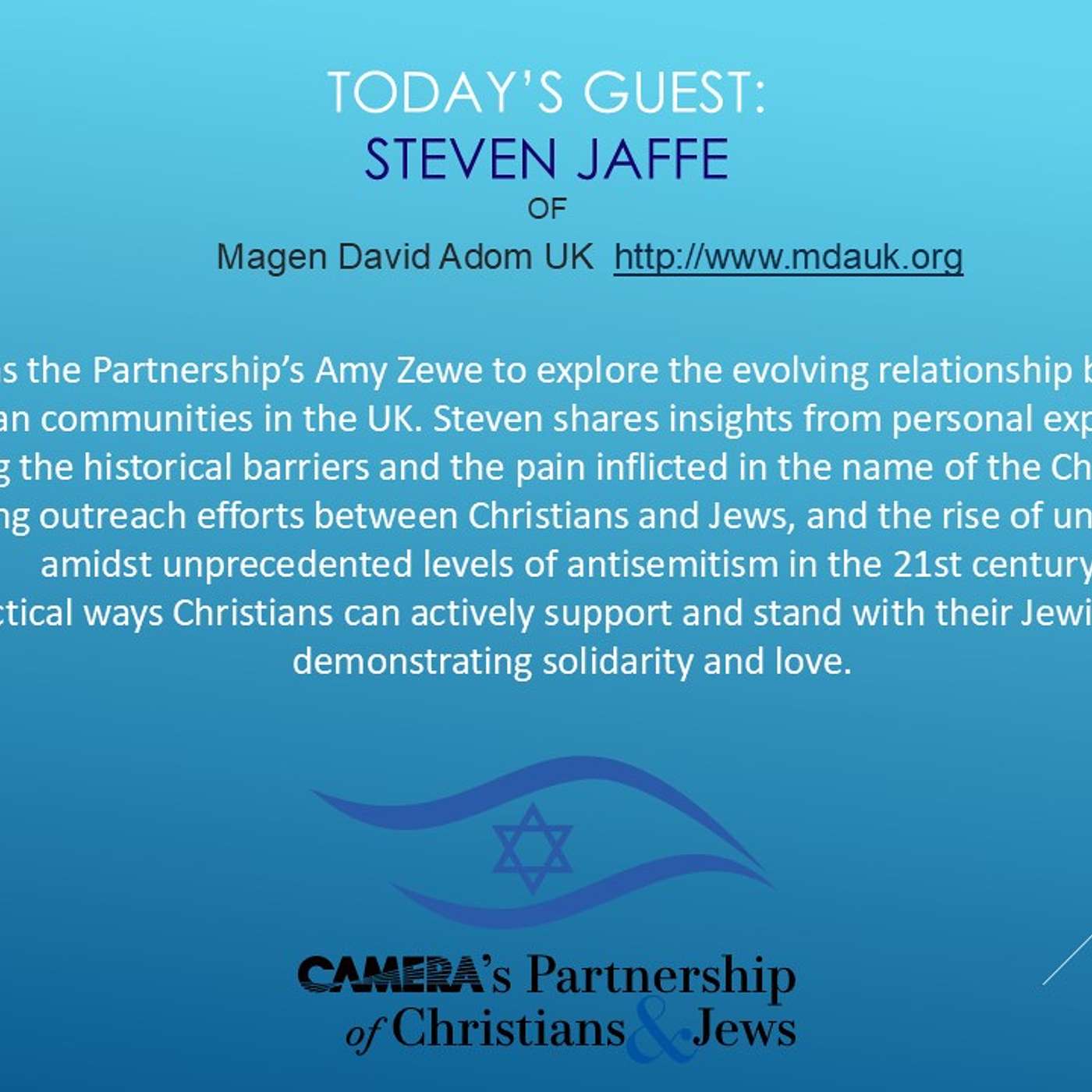 CAMERA\'s Partnership of Christians & Jews