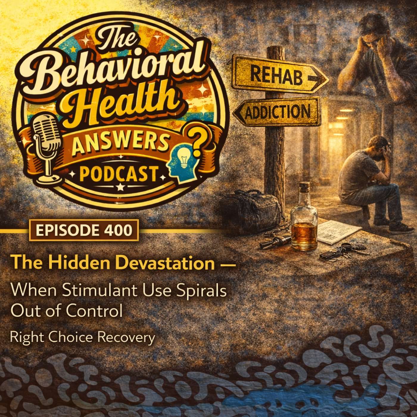 Episode 400: The Hidden Devastation - When Stimulant Use Spirals Out of Control | Right Choice Recovery episode artwork