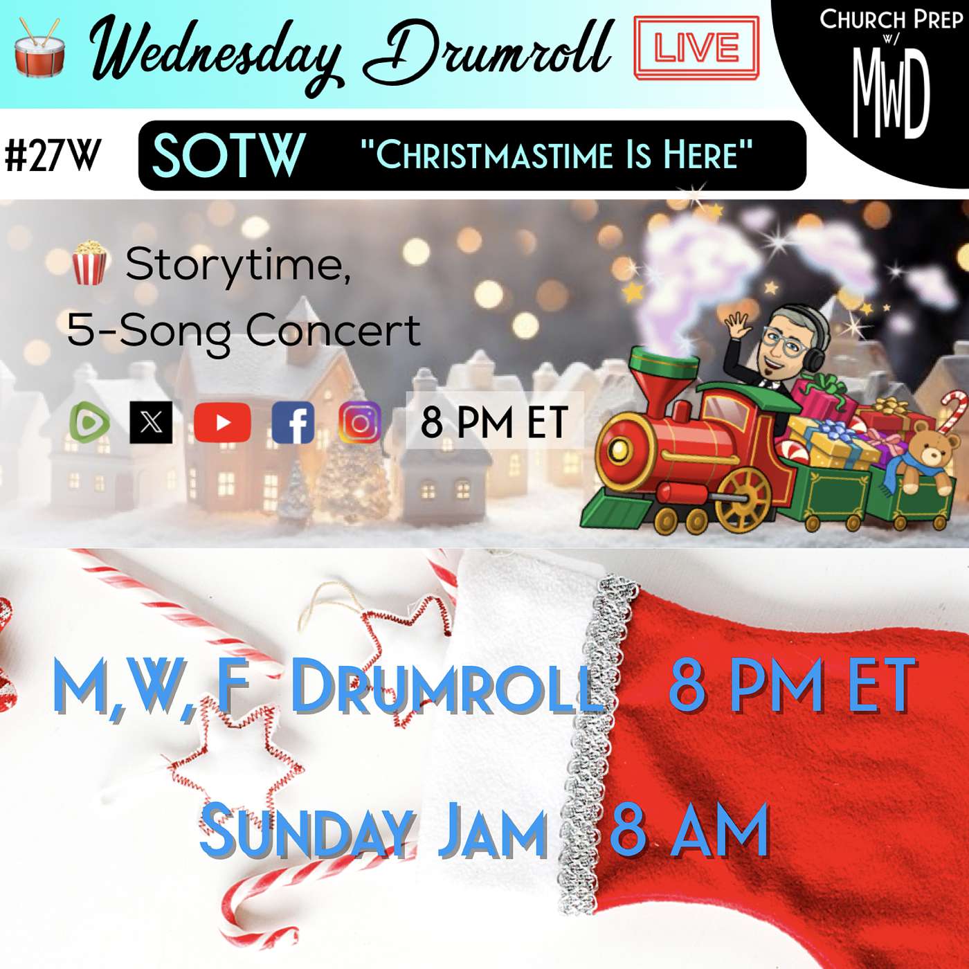 🥁#27W 🍿Storytime: “Christmastime Is Here” | Church Prep w/ MWD episode artwork