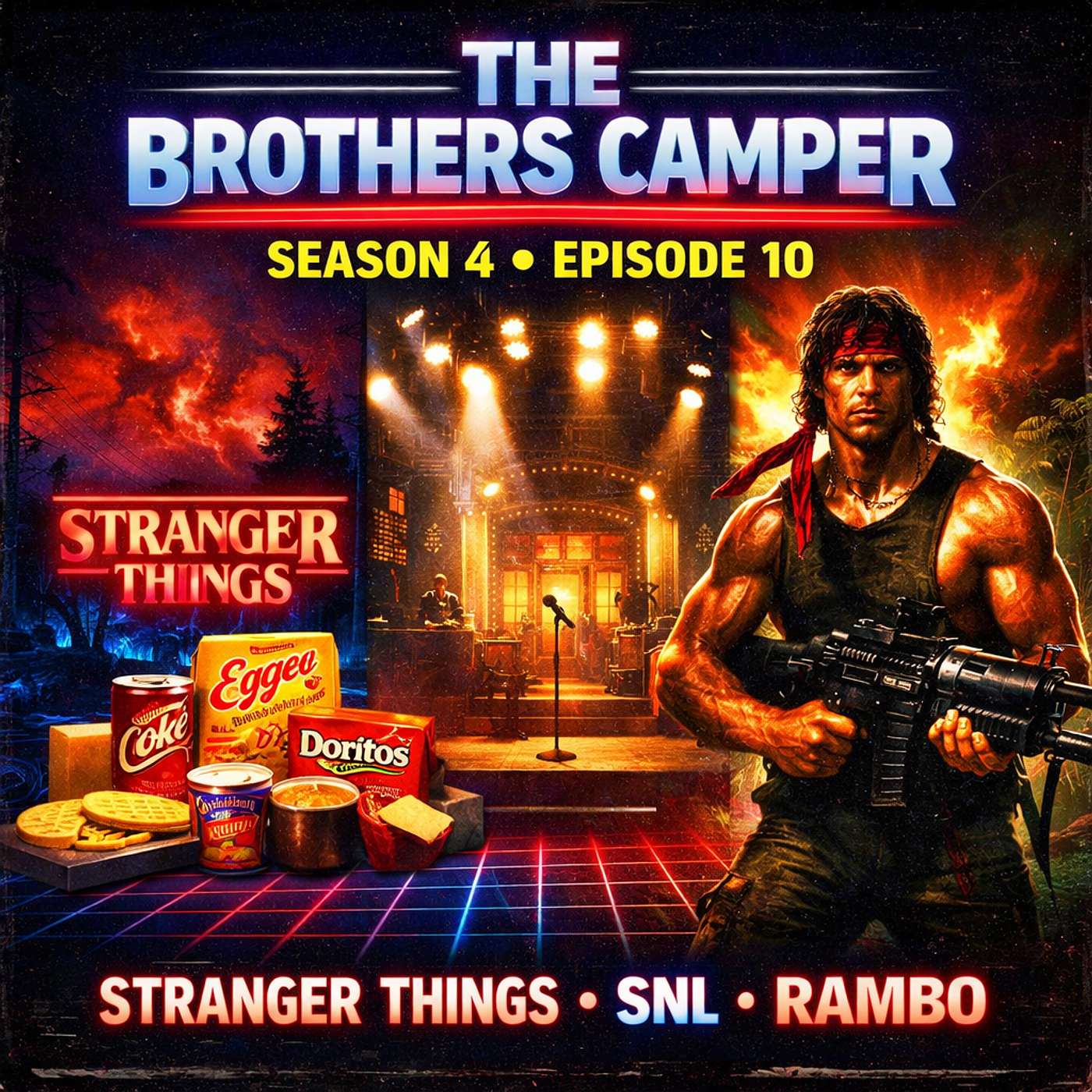 The Brothers Camper S04-010 - Stranger Things, SNL, Rambo "John J?" episode artwork