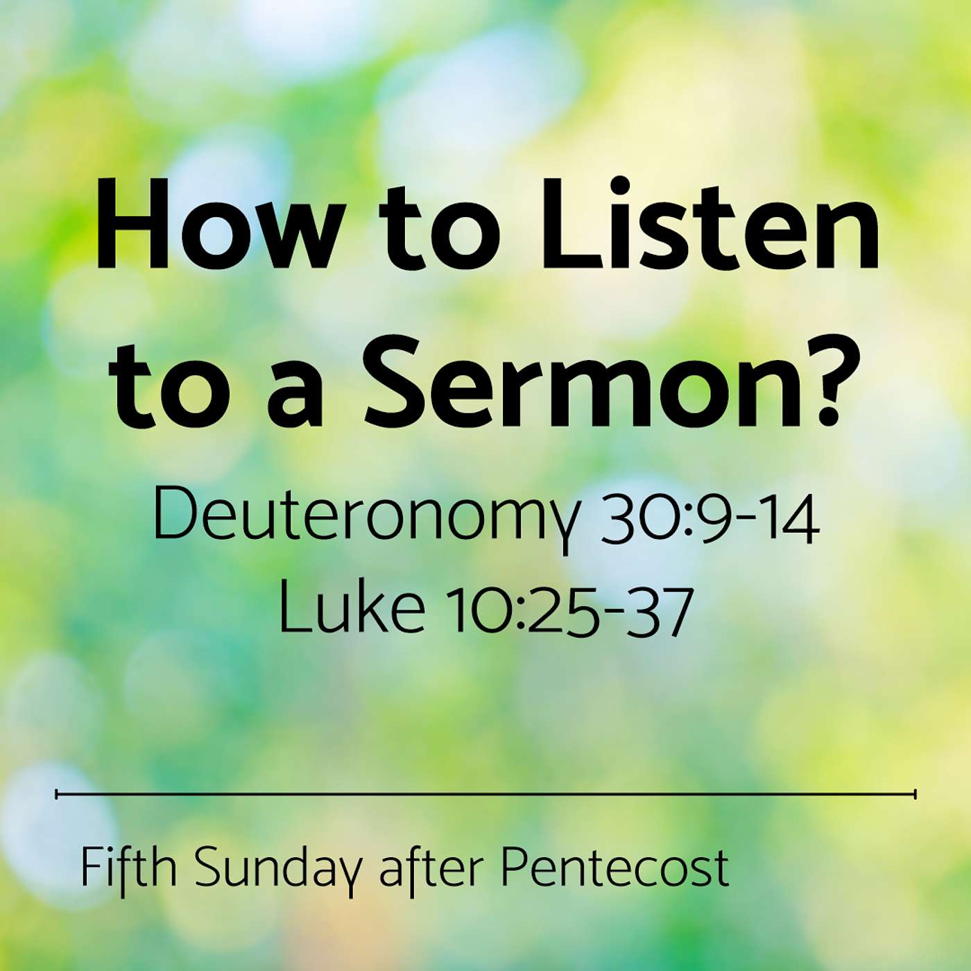 How to Listen to a Sermon