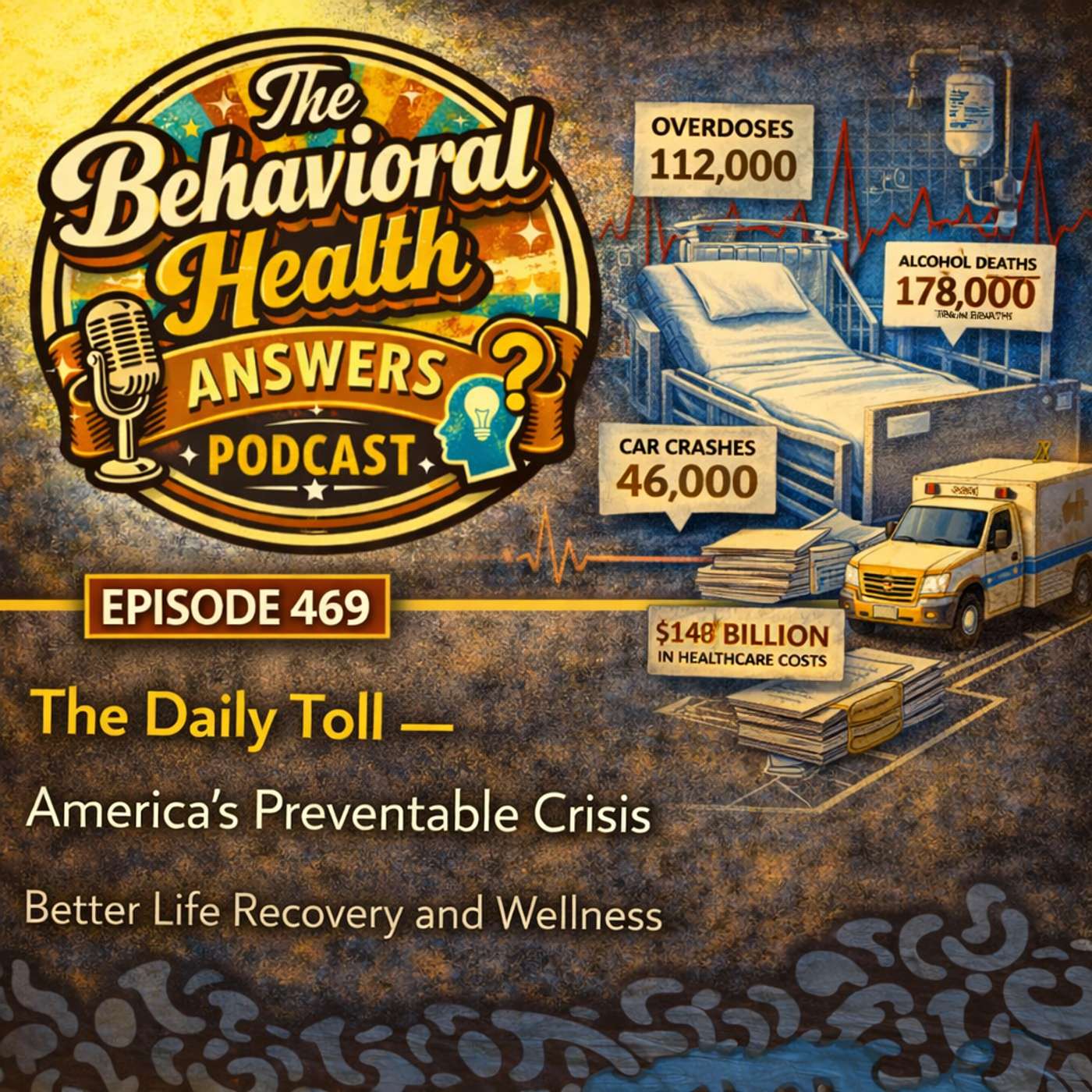 Episode 469: The Daily Toll - America's Preventable Crisis | Better Life Recovery and Wellness episode artwork