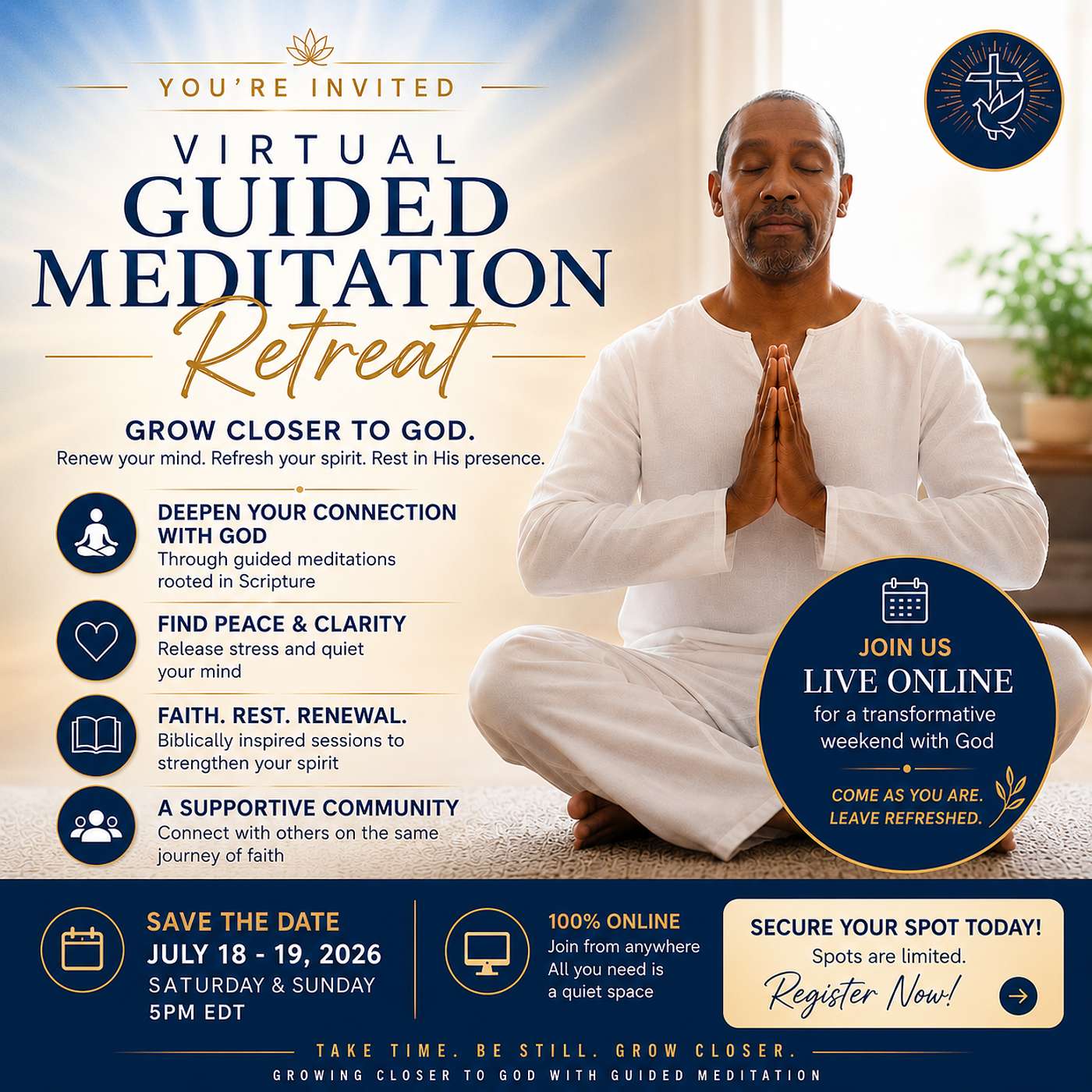 Virtual Guided Meditation Retreat | July 18, 19, 2026 episode artwork