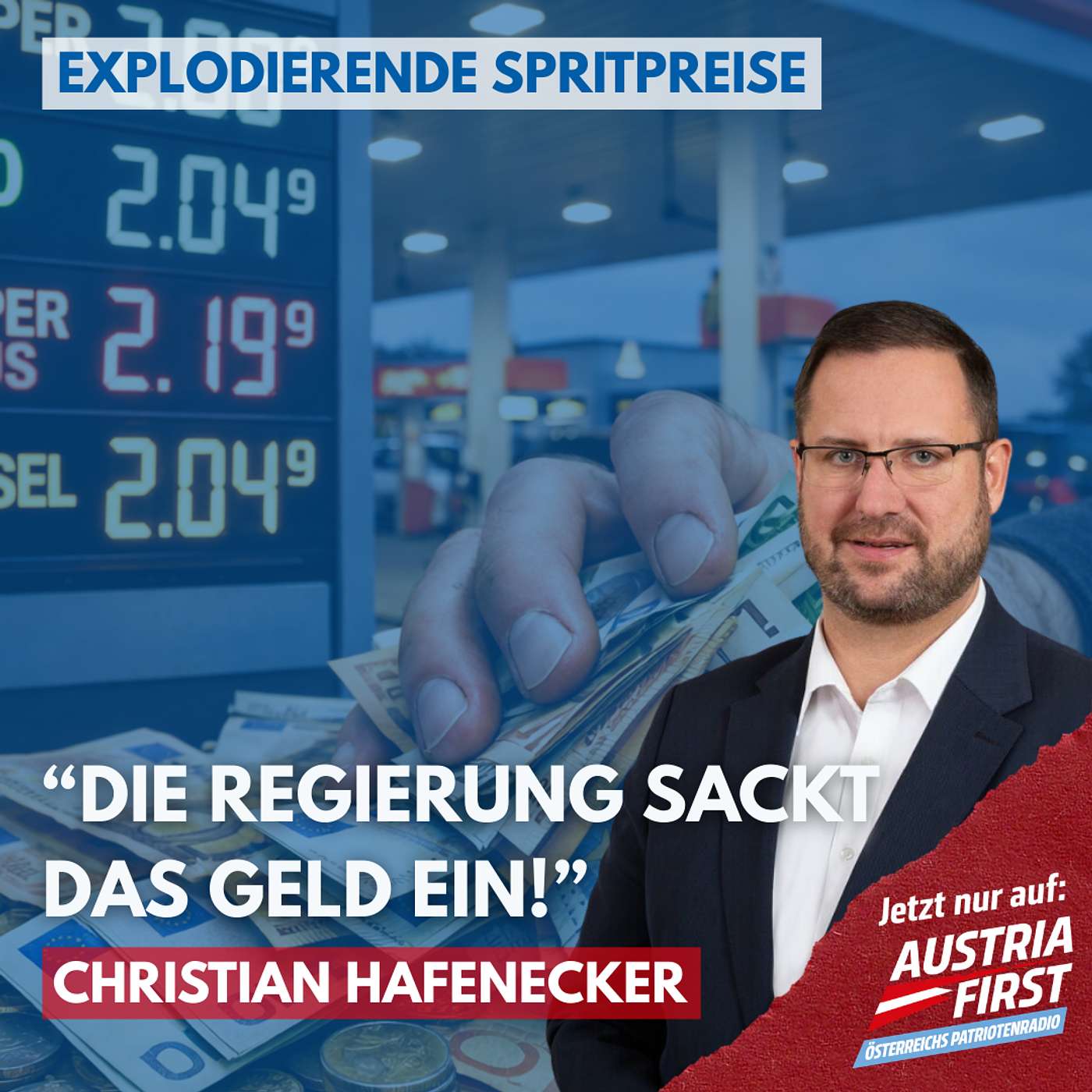 Spritpreise explodieren: Wer ist daran schuld? – Christian Hafenecker in der Aktuellen Stunde episode artwork